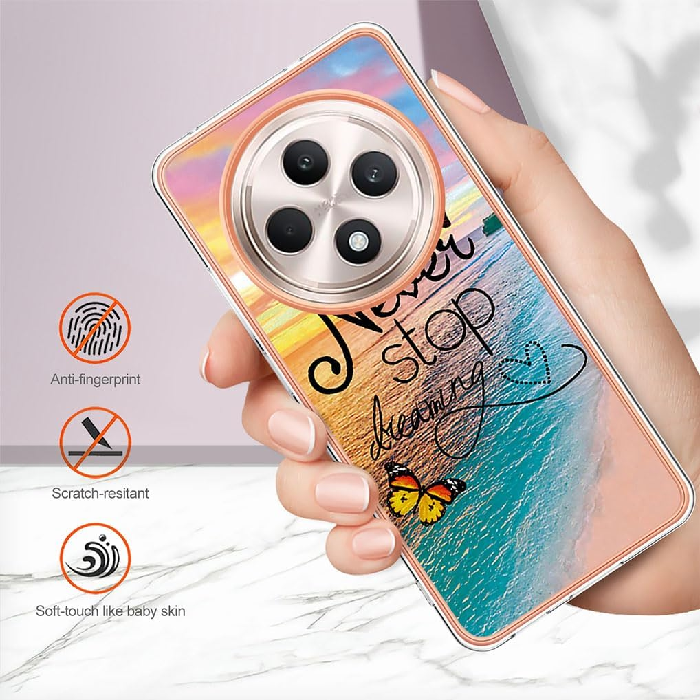 SEAHAI Case for OPPO Reno 12F 4G / OPPO Reno 12 FS 5G (Reno12 F 5G), Colourful Pattern Ultra Thin Shiny Soft Silicone TPU Shockproof Mobile Phone Case Cover Flexible Mobile Phone Case Protective Cover image number 4