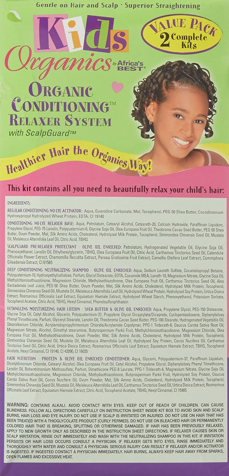 Africa'S Best Kids Organics Value Pack Relaxer Kit