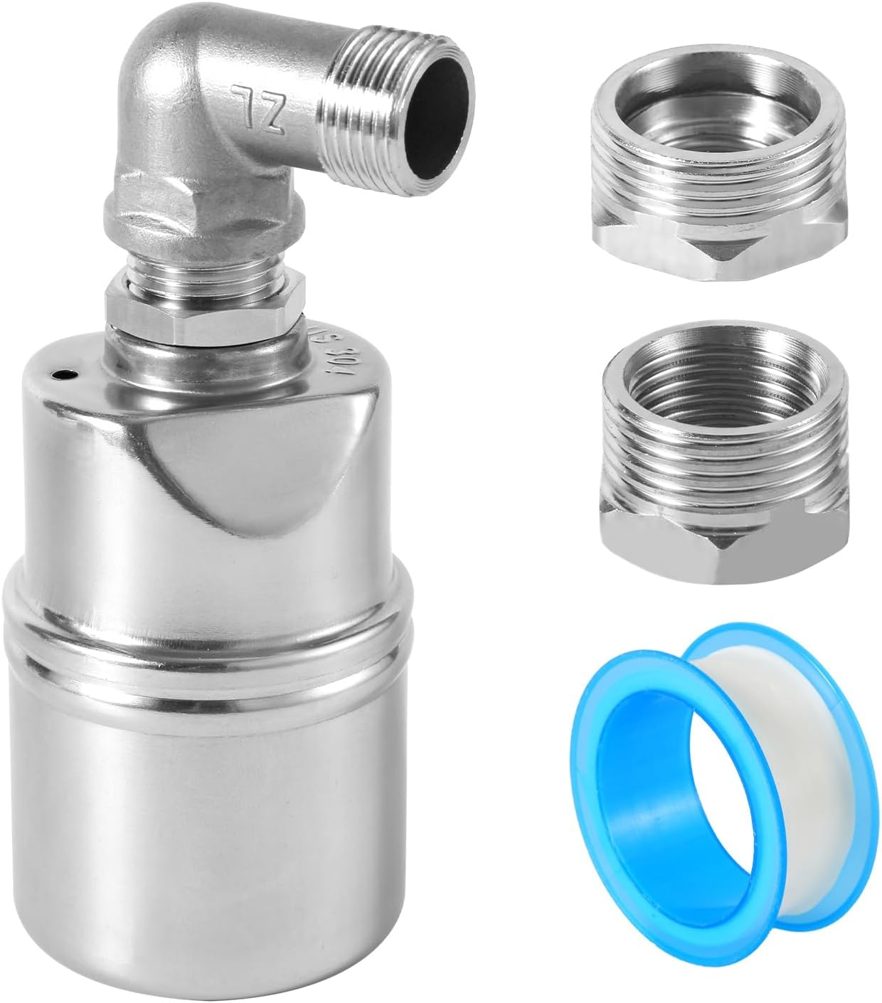 1/2 Inch 3/4 Inch 1 Inch Automatic Float Valve, Stainless Steel Water Level Control Valves Mini Water Shut-Off Controller Floating Ball Valve for Water Tank image number 4