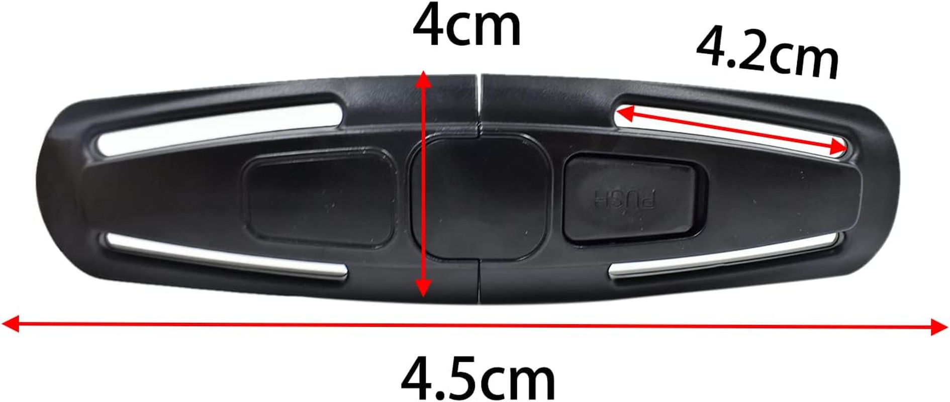 Black Universal Child Seat Chest Harness Clip and Baby Seat Safety Belt Clip Buckle Universal Replacement for Kids Trend Adjustable Guard image number 2