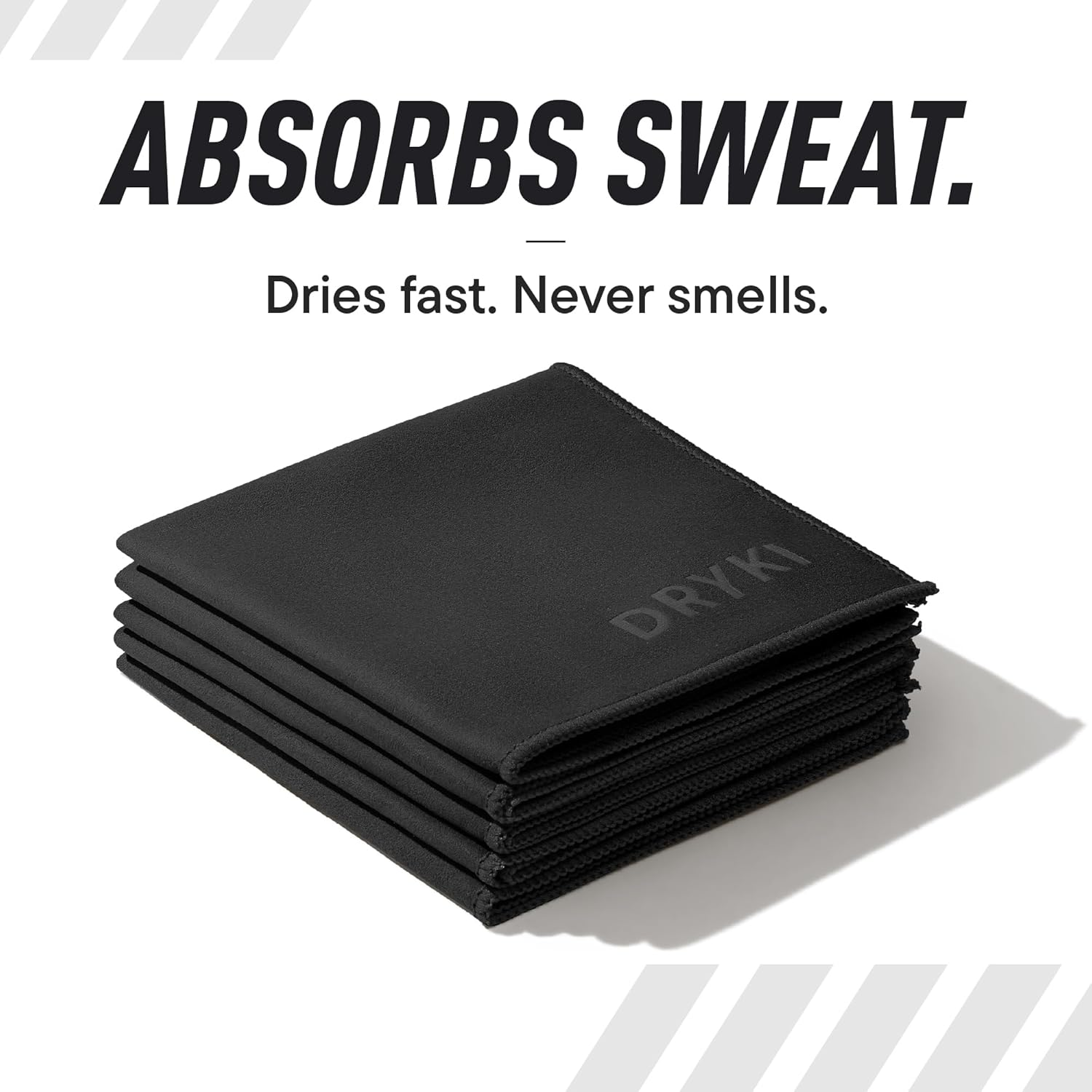 Sweat Absorbing HANDKERCHIEFS - Sport Microfiber for Wicking Sweat from Hands, Face, Body - 5 Pack image number 5