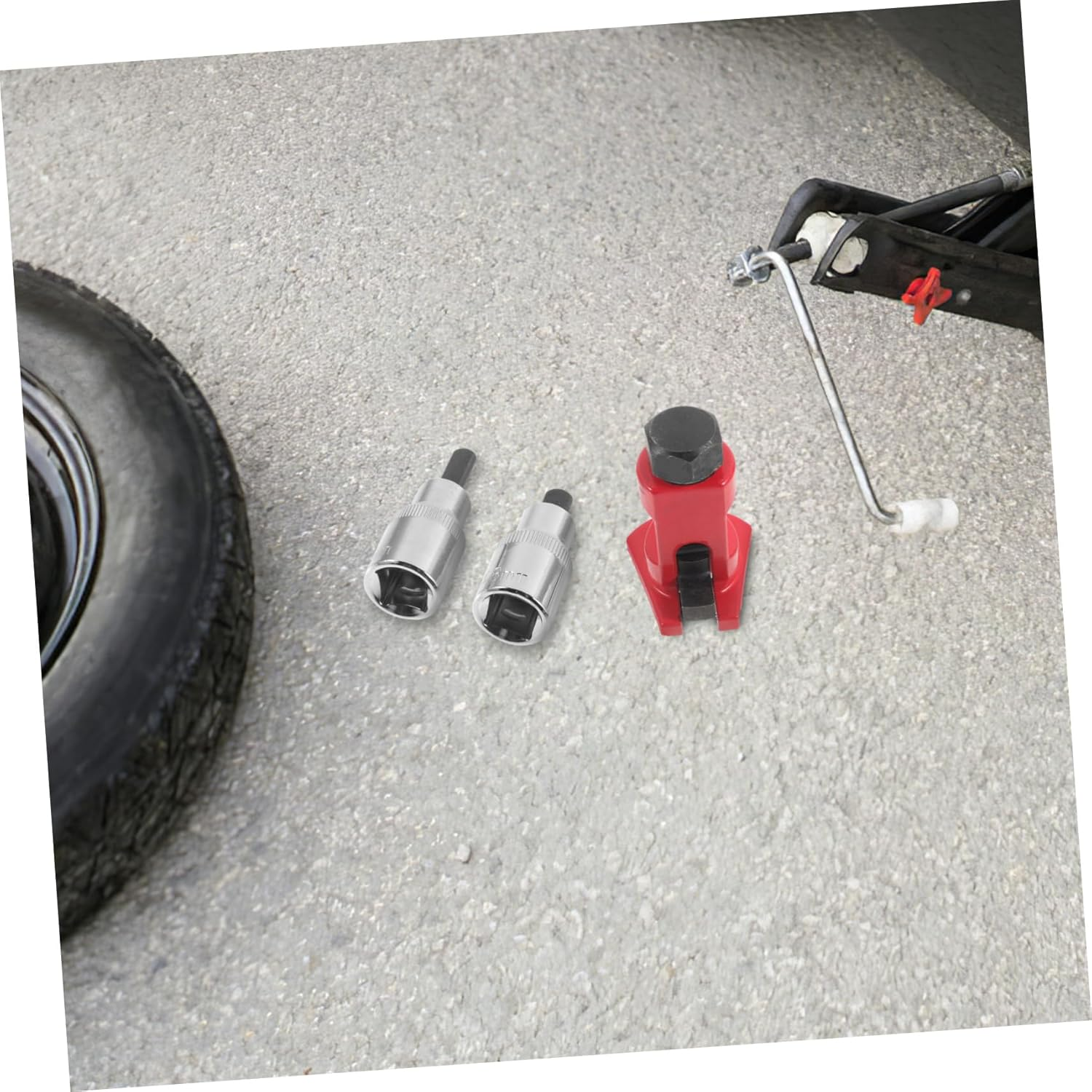 Veemoon 3Pcs Car Shock Absorber Remover Strut Spreader Tool Set Red Suspension Strut Separating Socket for Automotive Suspension Arm Repair image number 5