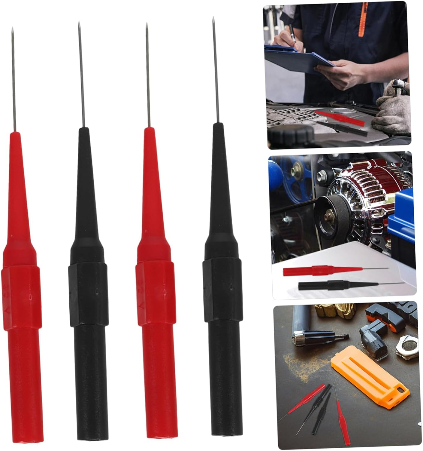 BELLIFFY 4Mm Automotive Circuit Test Needle Probe for Multimeter Leads, Back Probe Kit 4 Pins, Electrical Wire Piecing Tool for Car Circuit Diagnostics and Board Testing image number 5