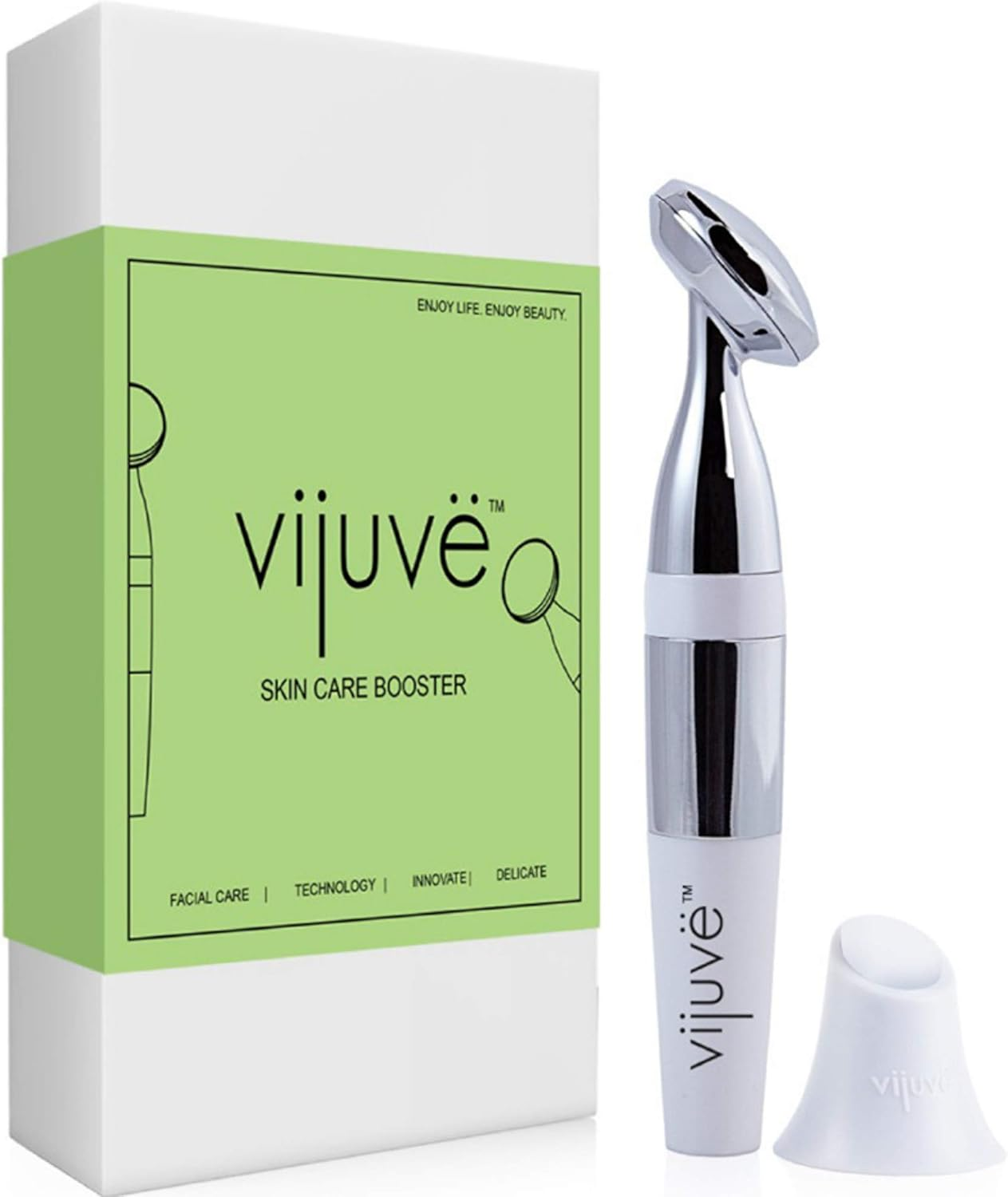 VIJUVE anti Aging Face Massager for Wrinkles Appearance Removal and Facial Skin Tightening - Boost Effects of Skin Care Cream, Serum - anti Wrinkle Facial Toning Massage Device image number 4