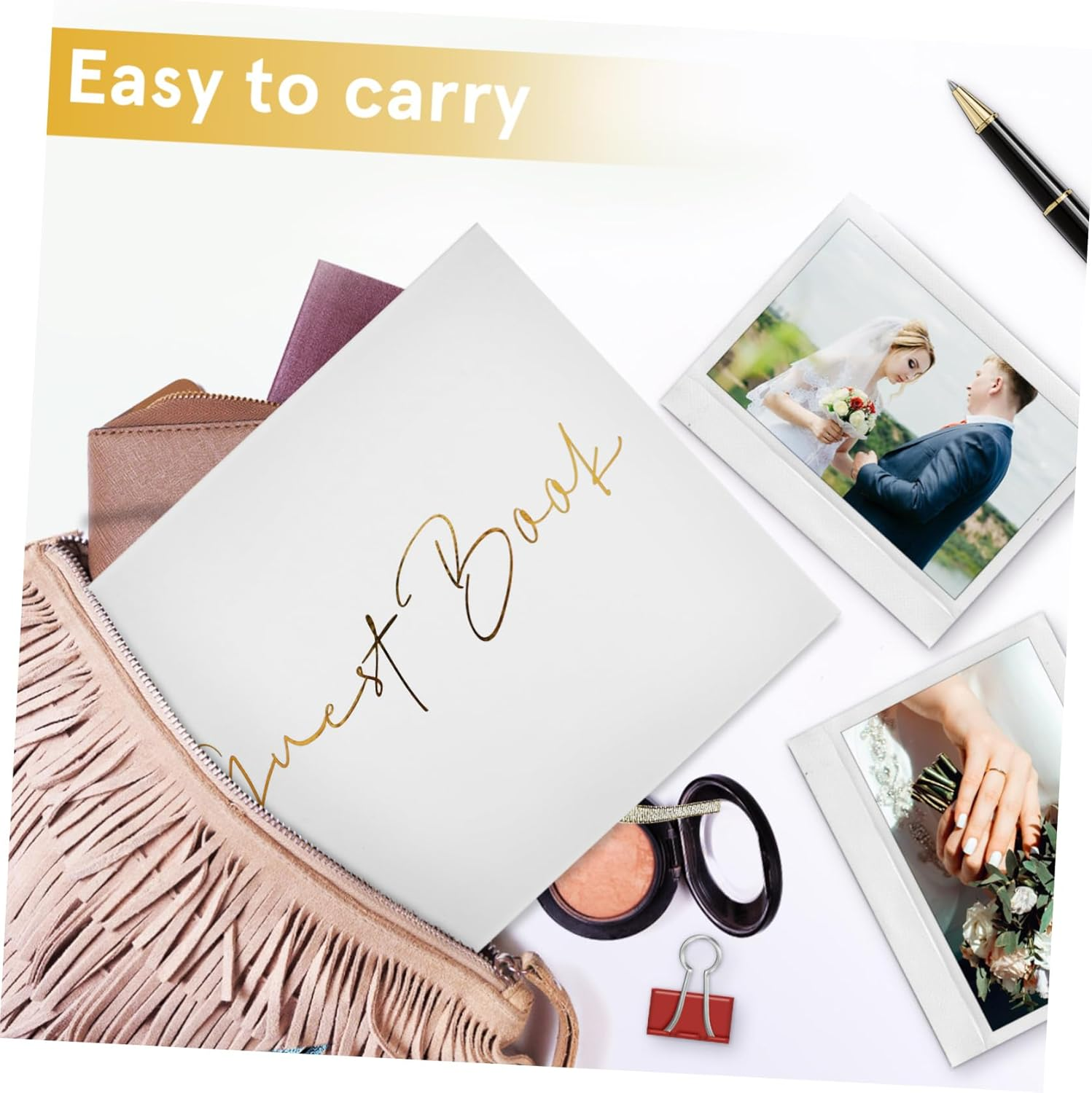 Cabilock Elegant Guest Book Photo Album for Weddings Birthdays and Home Parties Ample Pages for Messages Sturdy Construction Versatile Design for Cherished Memories