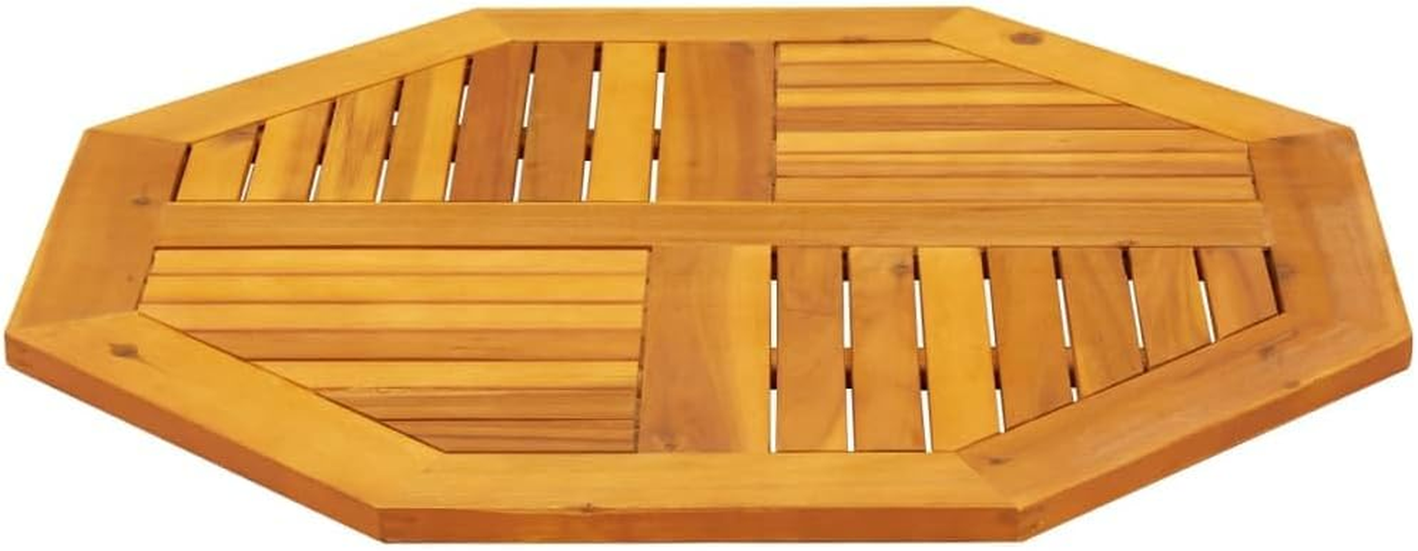 Vidaxl Table Top Replacement Board - Octagonal Solid Wood Acacia - Outdoor/Indoor Garden Dining Patio Furniture - 80X80X2.2 Cm - Brown image number 4