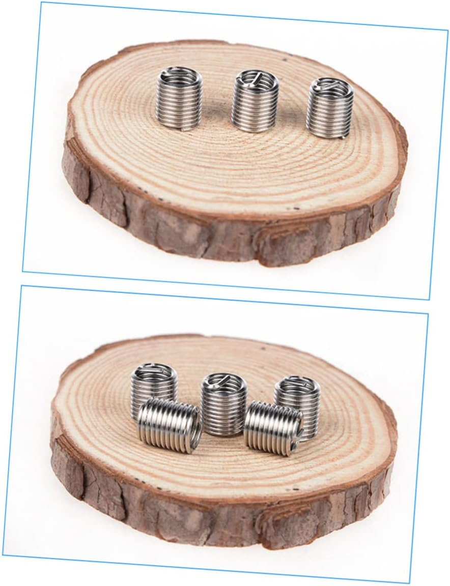 SOLUSTRE 60Pcs Thread Inserts Kit Helicoil Repair Tool Stainless Steel Wire for Automotive Screw Thread Repair image number 2