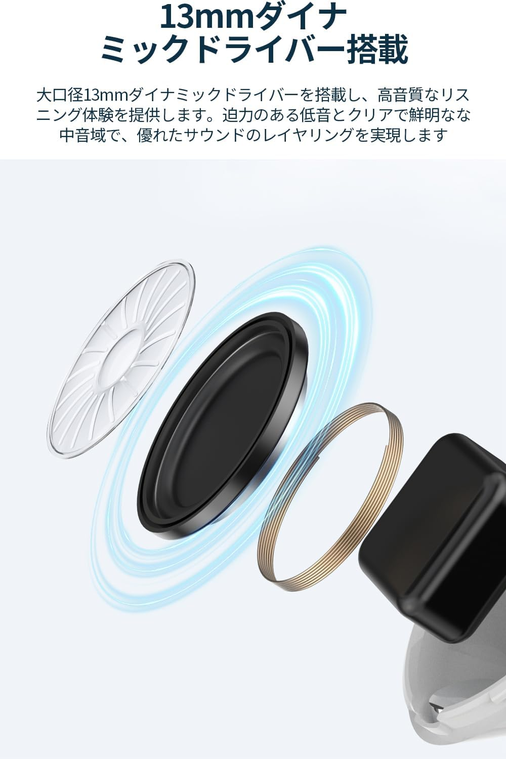 Nokia Wireless Bluetooth Earbuds, Earphones in Ear with Dual ENC Noise Cancelling Mic, Touch Control, Have Earbuds Deep Bass Stereo Sound, 16H Playtime Wireless Headphones, White E3106 image number 6