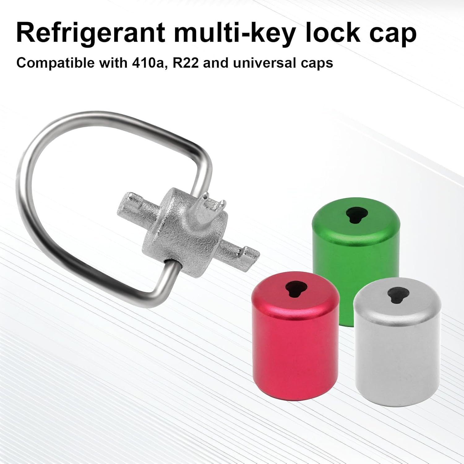 4Pcs HVAC Key Tool for 410A and R22 Refrigerants, Locking Cap Key Multi-Function Triple Keys Tool Installation & Removal Tamper-Resistant Hand Tools for Air Refrigeration & Equipment Repair image number 2