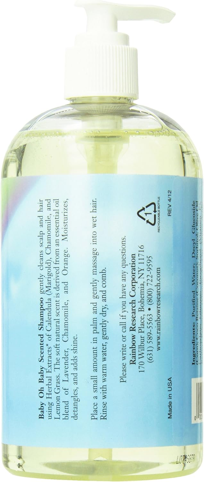 Rainbow Research Scented Organic Herbal Shampoo, 16 Fluid Ounce image number 1