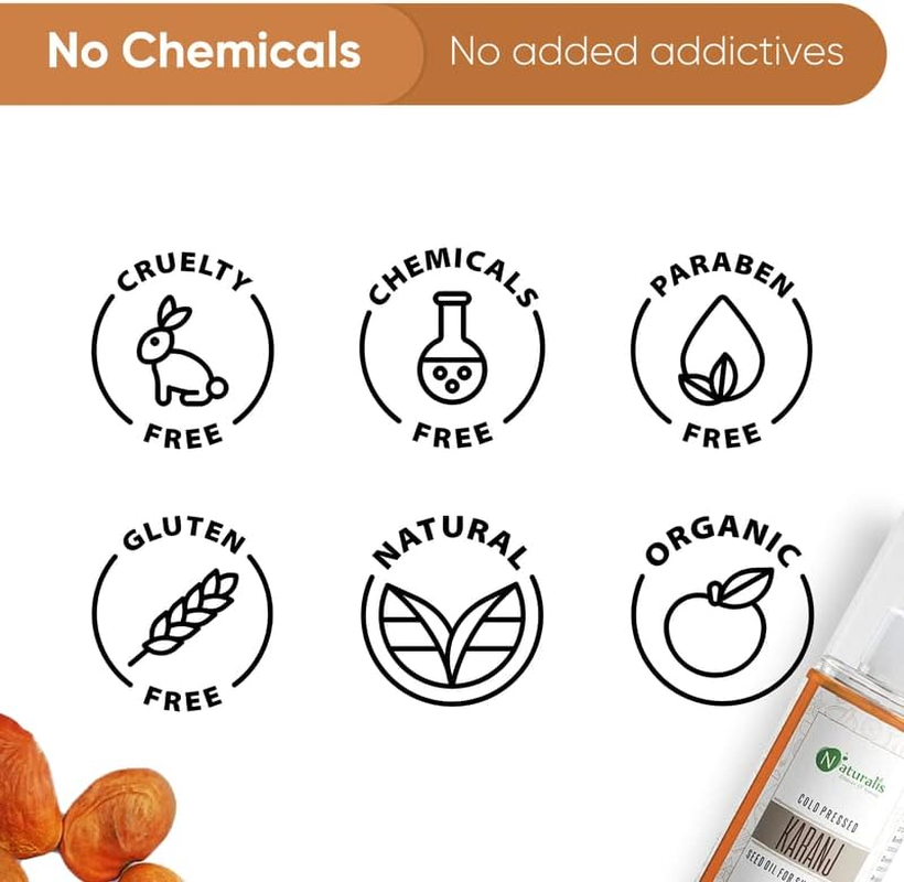 Naturalis Essence of Nature Cold Pressed Karanj Carrier Oil for Hair and Skin, 200 Ml image number 2