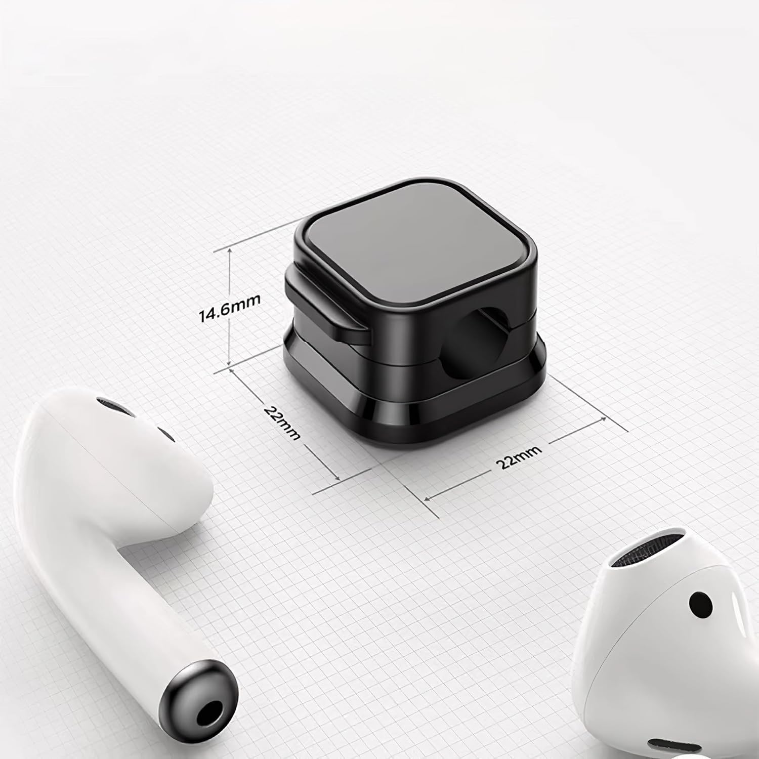 12 Pack Magnetic Cable Clip Organizer Cord Holder, Adhesive Cable Management, Wire Phone USB Charger Cable Holder Keeper Organizer for Car, Office Home Desktop, Wall, Night Table (12 Pack Black) image number 2