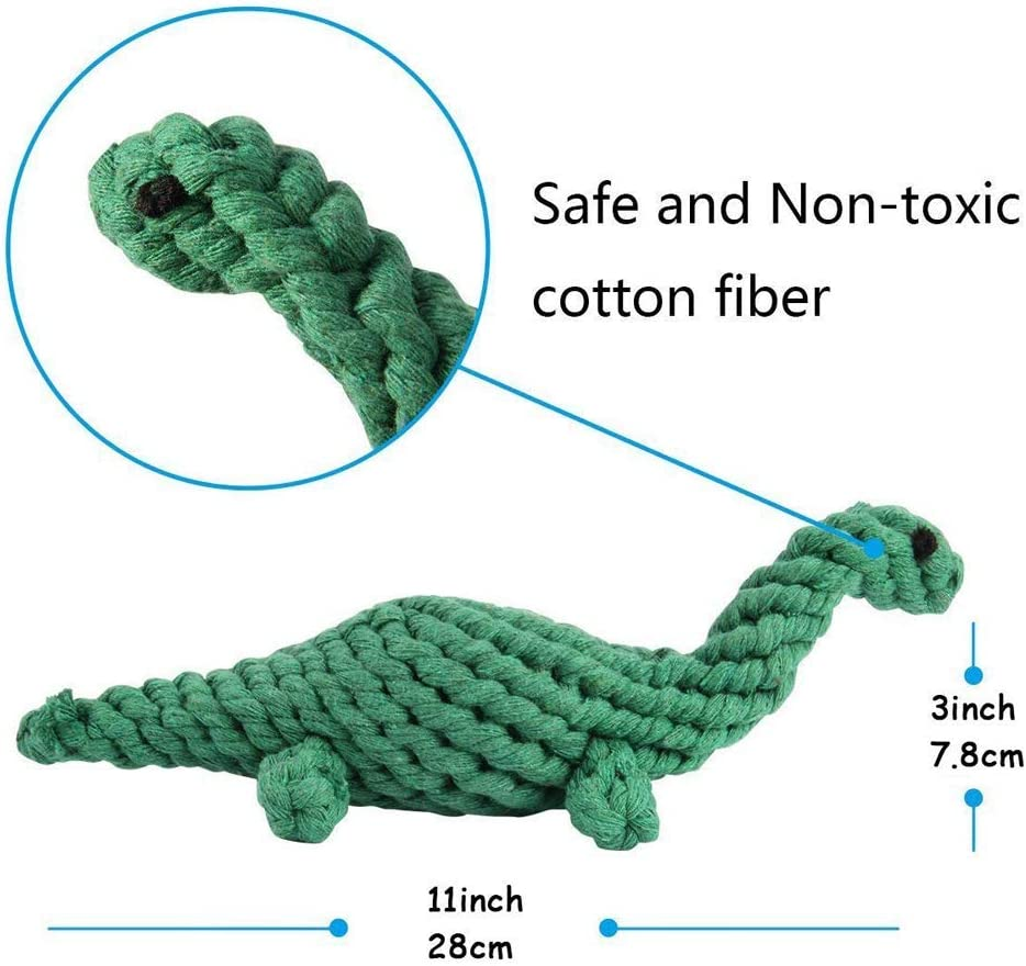 Dog Rope Toy Set Puppy Pet Chew Training Animal Design Durable Interactive Toys Dental Health Teeth Cleaning Toy for Small Medium Dog Biting Toys image number 5