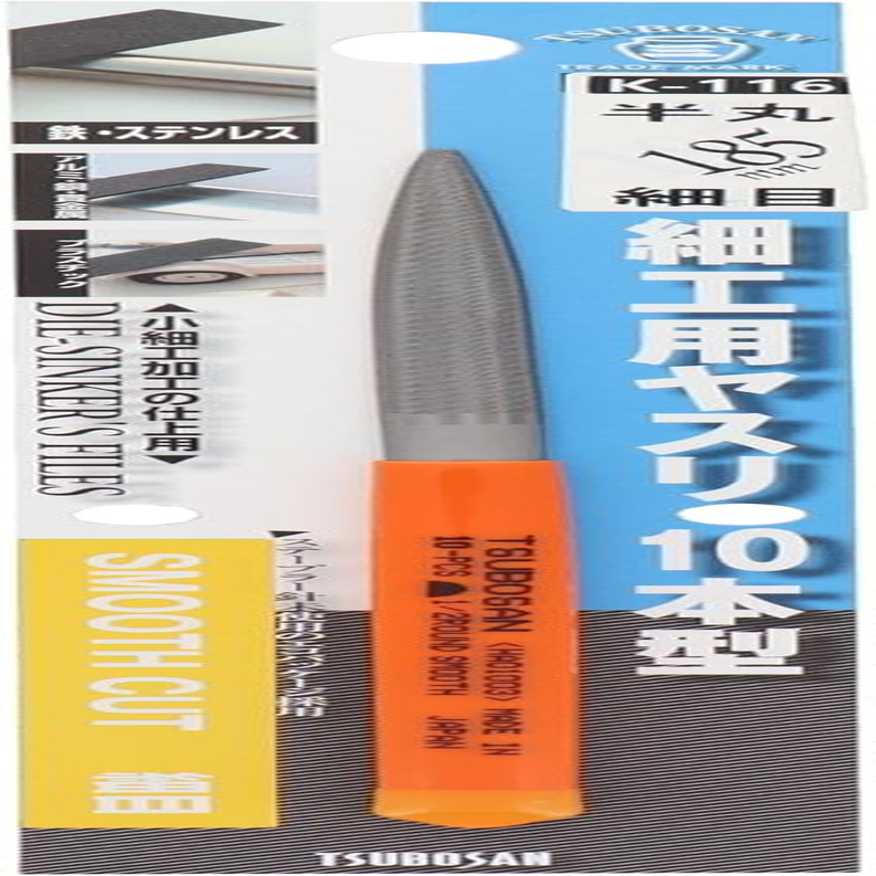 Tsubosan K-116 342732 Filing File Half round Fine 7.3 Inches (185 Mm)