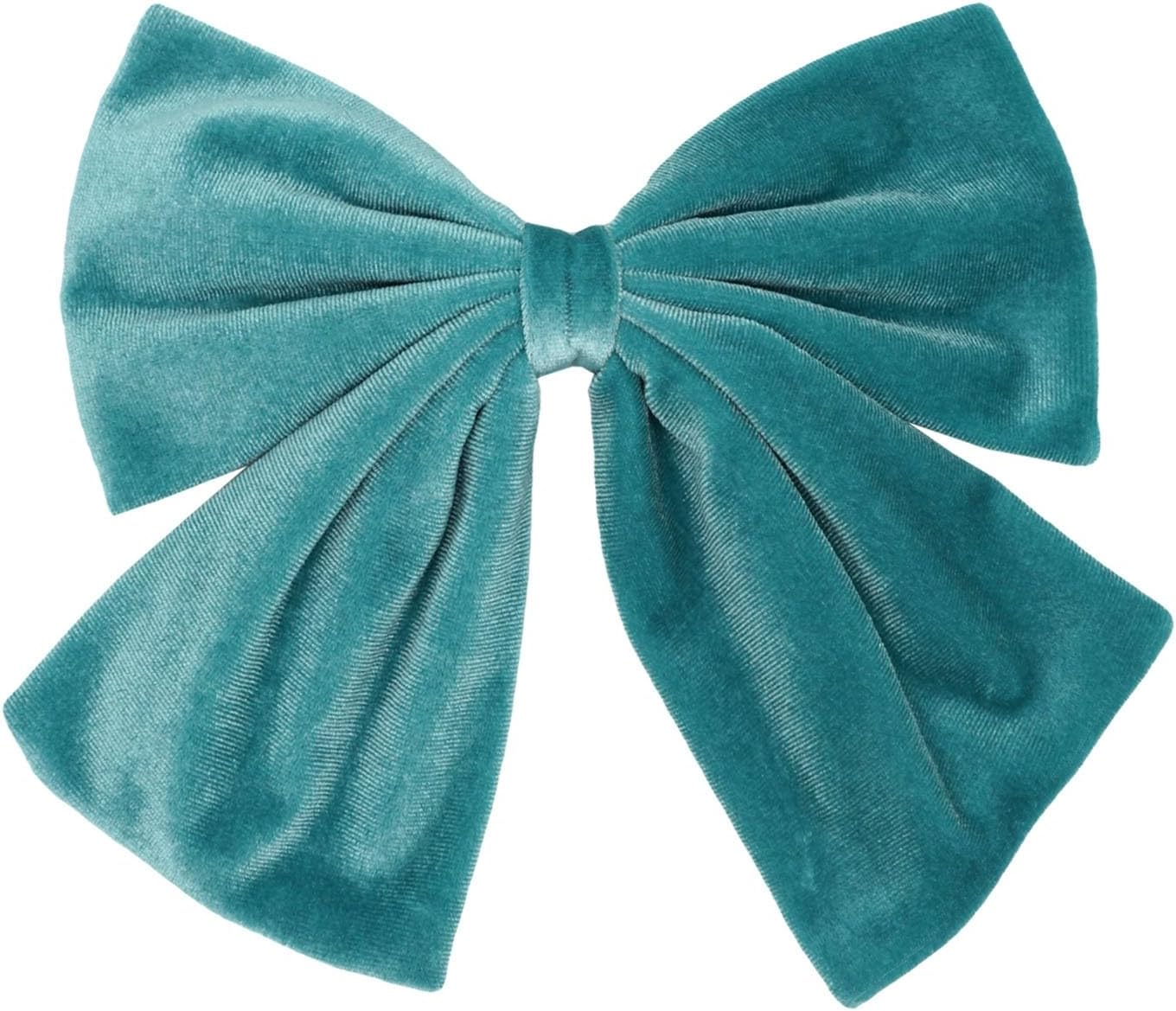 Large Hair Bow Clip, Velvet Bow Hair Clips, Elegant French Hair Clip, Bow Hair Accessories, Fabric Hair Accessories for Women, Wedding, Banquet, Daily, Lake Blue image number 5