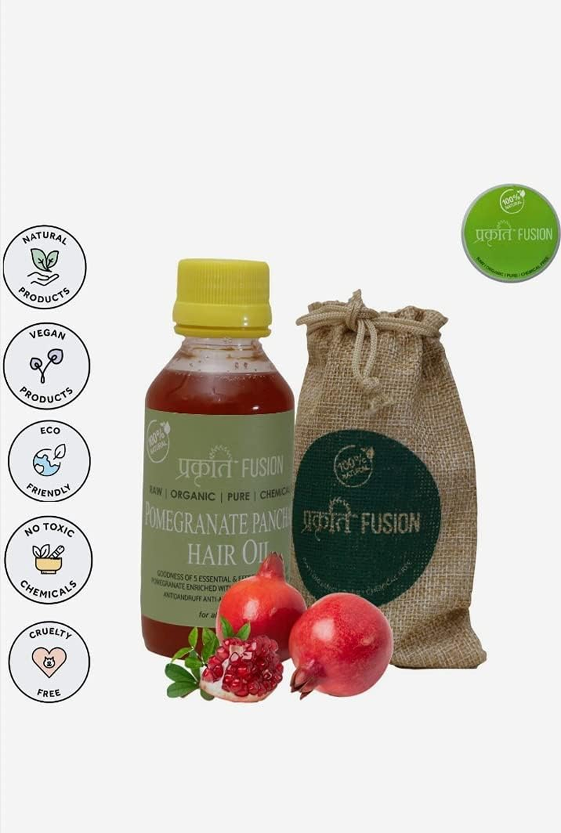 Prakrati Fusion Pomegranate Panchang Hair Oil | Pure,Organic & Chemical Free