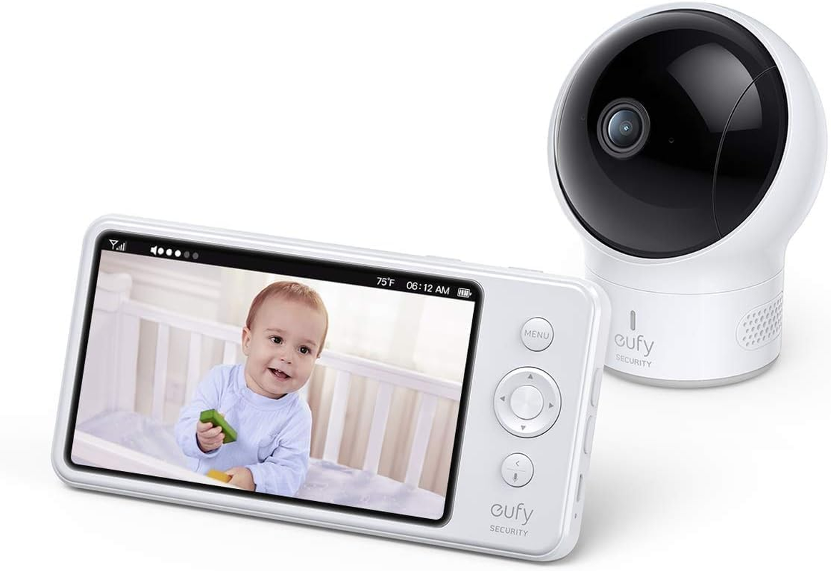 Eufy Security, Spaceview Pro Video Baby Monitor with 5" Screen, Two-Way Audio, Security Camera, 720P, Pan & Tilt, Night Vision, Lullaby Player, Wide Angle Lens Not Included (No App Required) image number 2