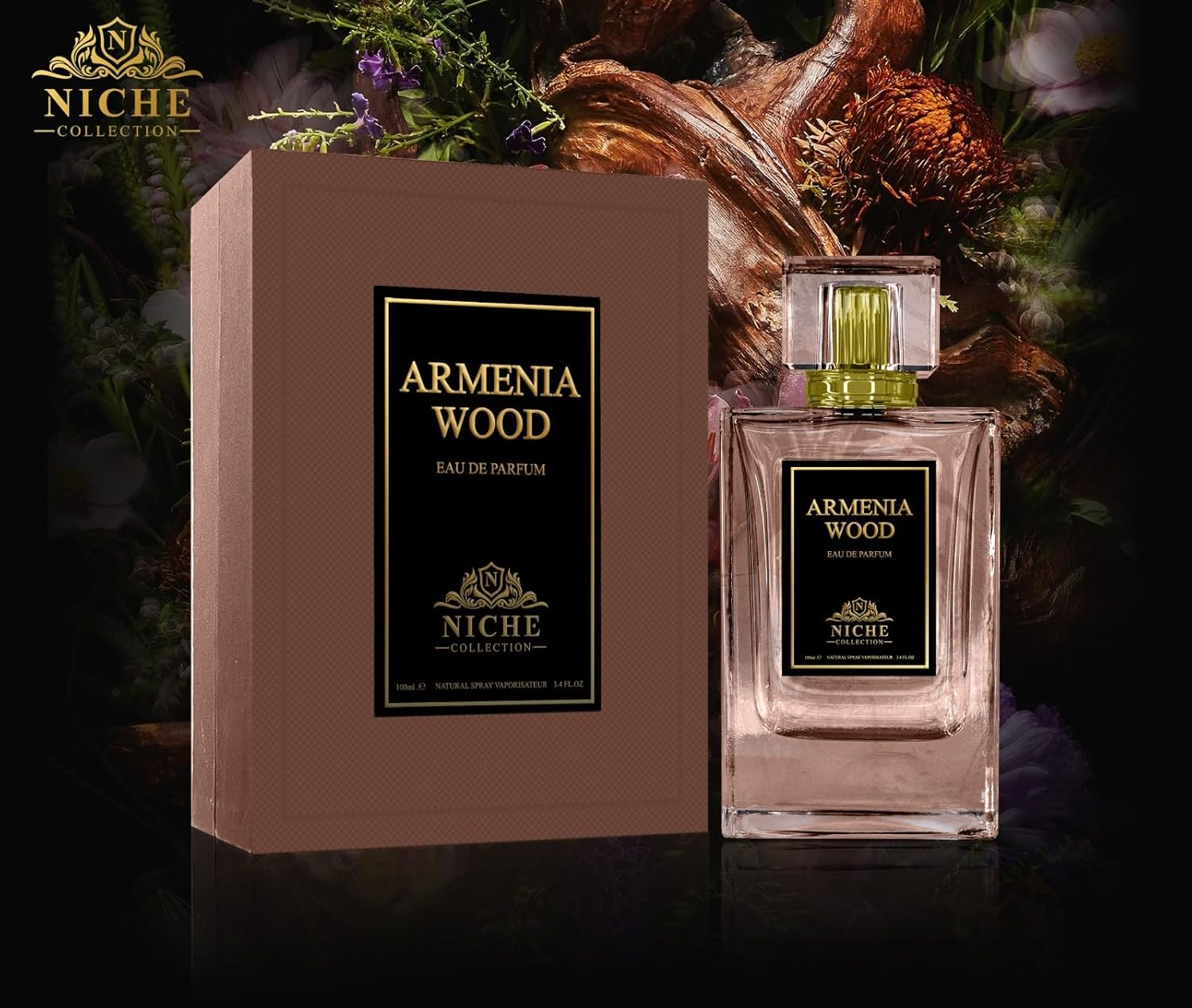 Niche Collection - Armenia Wood by Khalis for Men - 3.4 Oz EDP Spray image number 5