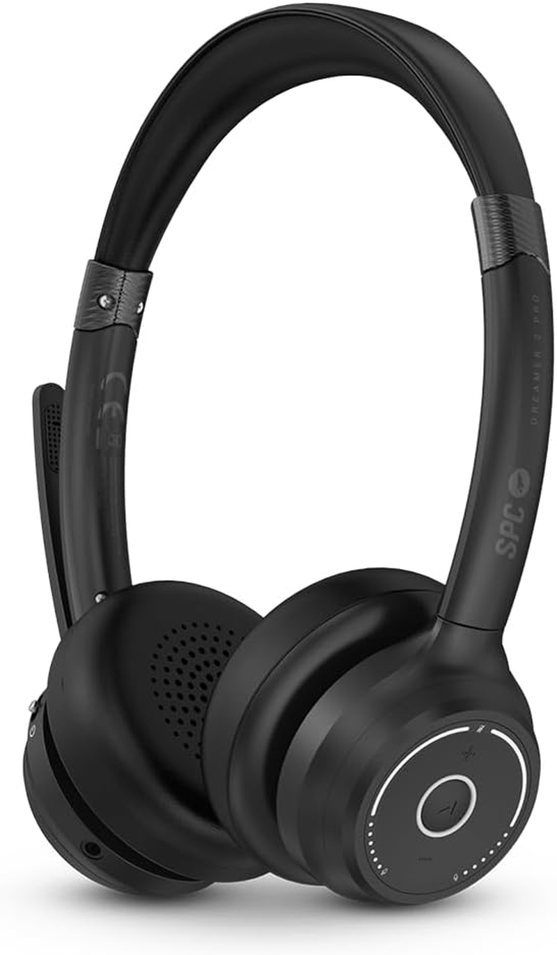 SPC Dreamer 2 Pro Wireless Bluetooth Headphones | 50H Battery | Noise Cancelling (ENC) | Simultaneous Dual Connection | Google Fast Pair | Built-In Microphone | Compatible with Teams, Black image number 3