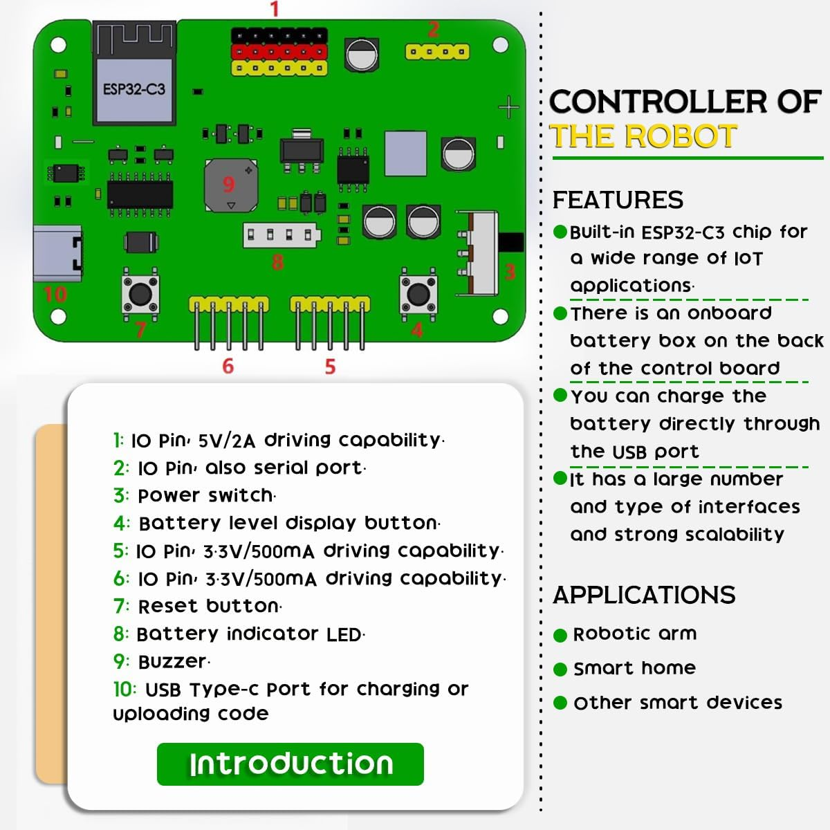 SIYEENOVE Robot Arm for Arduino ESP32-C3 DIY Arm Robotic Kit with Joystick and Web App Control for Children Ages 12+ and Adults, Portable 4DF Educational Desktop Mini Arm with Easy to Assemble Design image number 6