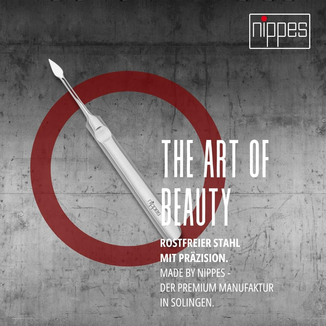 Nippes Solingen, Nail Cleaner Stainless Steel 12 Cm Length Cuticle Pusher Nail Pusher Cuticle Remover for Manicure or Pedicure Made in Germany Silver image number 4