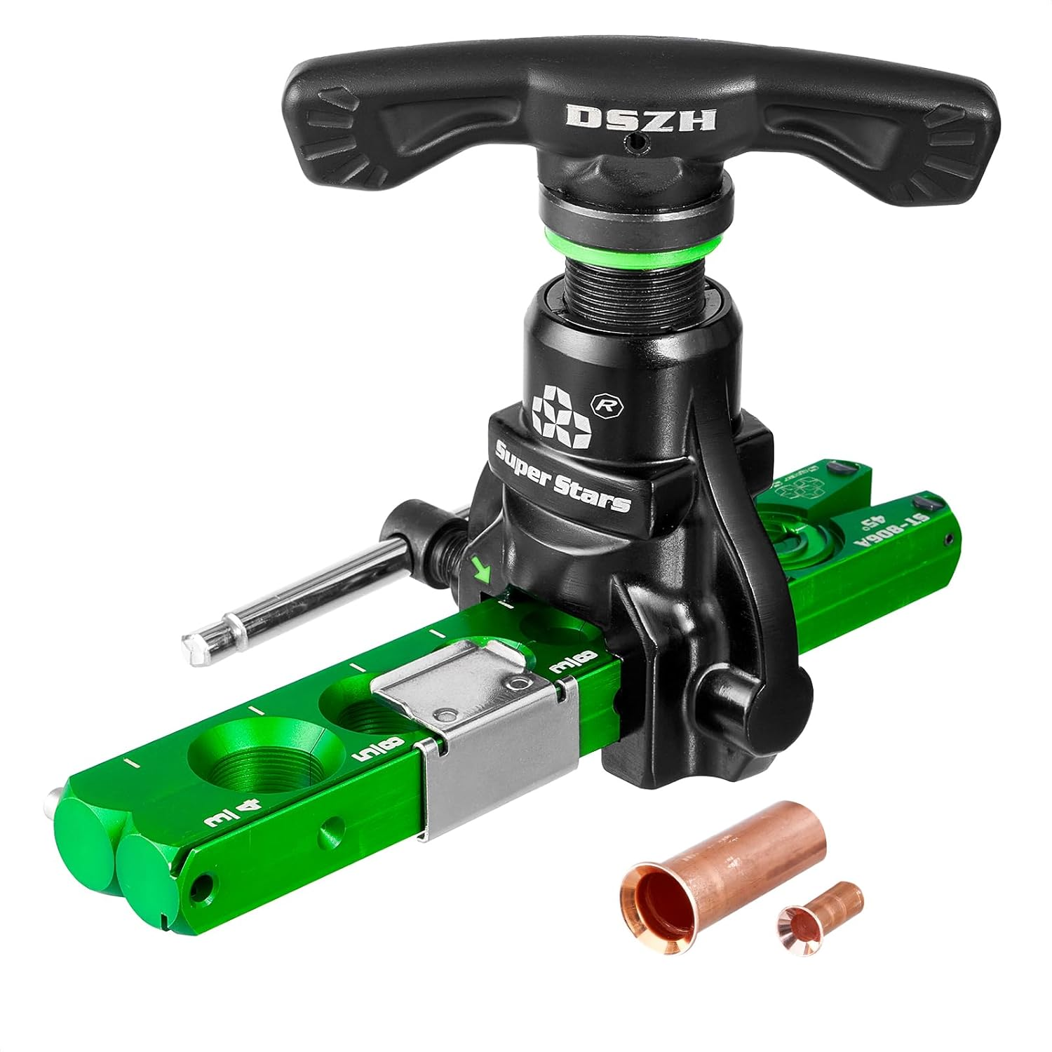 Super Stars Flaring Tools for 1/4In - 3/4In HVAC Single Flare 45 Degree Eccentric Cone Type Flaring Kit for Copper Pipe Tube