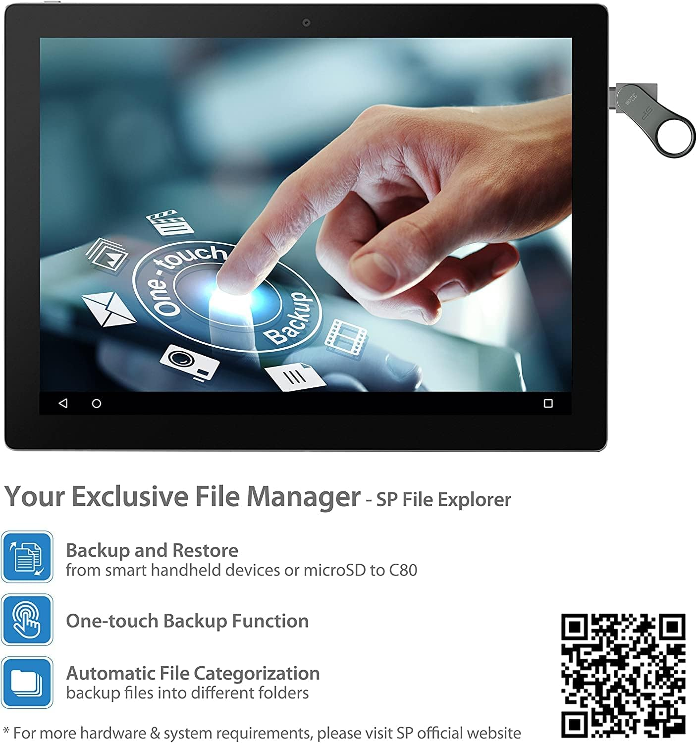 Silicon Power 128GB Dual USB-C USB-A Flash Drive, Metal Casing Dustproof Waterproof Design with Keychain Hole Key Ring, USB 3.2 Gen 1 USB 3.0 OTG Type-C Type-A, Thumb Drive Pen Drive Memory Stick, Mobile C80 Series image number 1