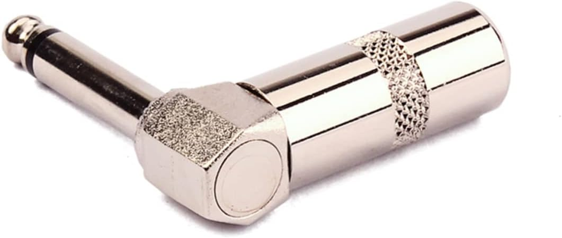 CORHAD Right Angle Mono Phone Plug Connector Guitar Cable Adapter All Construction Textured No Slip Barrel for Tight Spaces image number 1