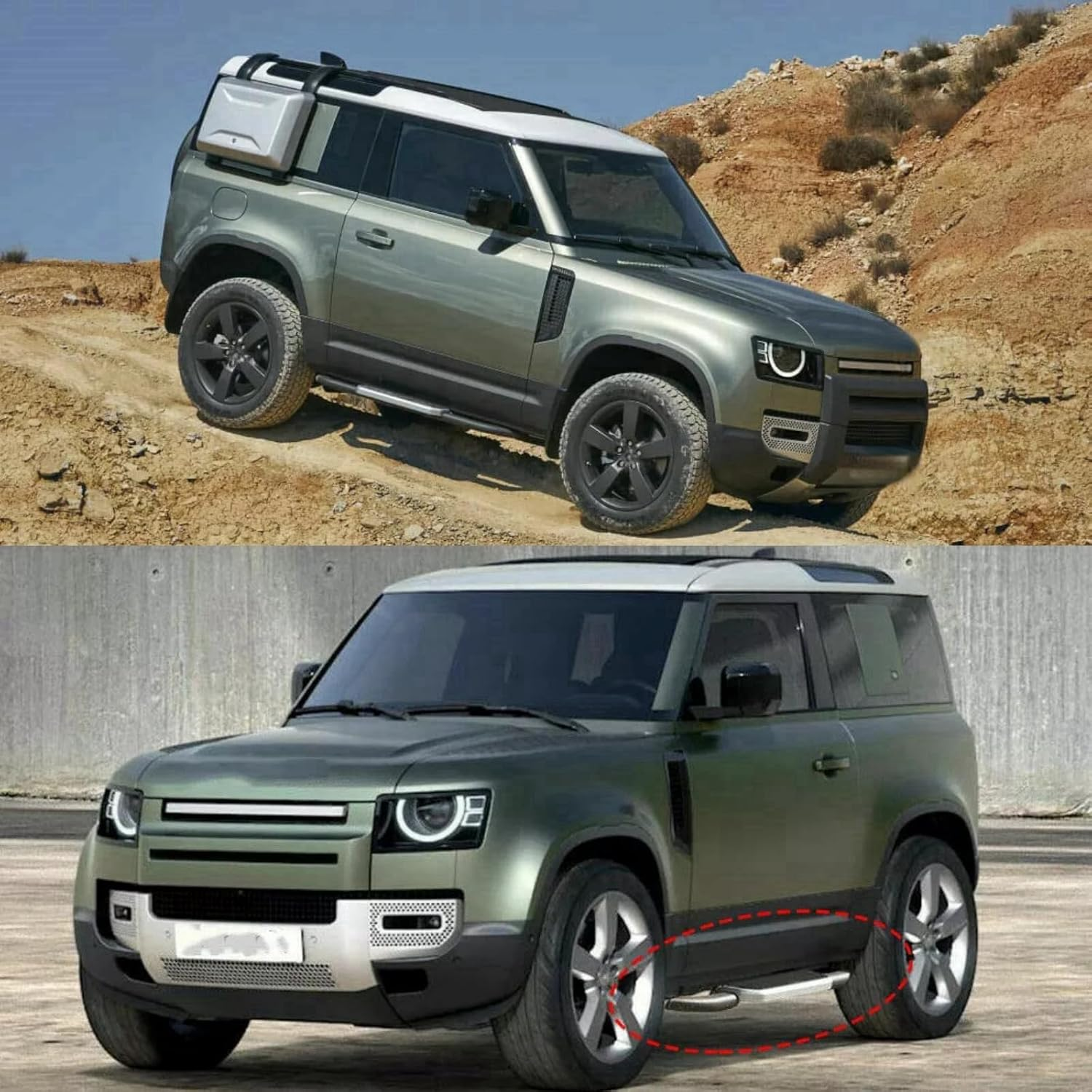 Running Boards Fits for LR Defender 90 2Door 2020 2021 2022 2023 2024 2025 Side Steps image number 6