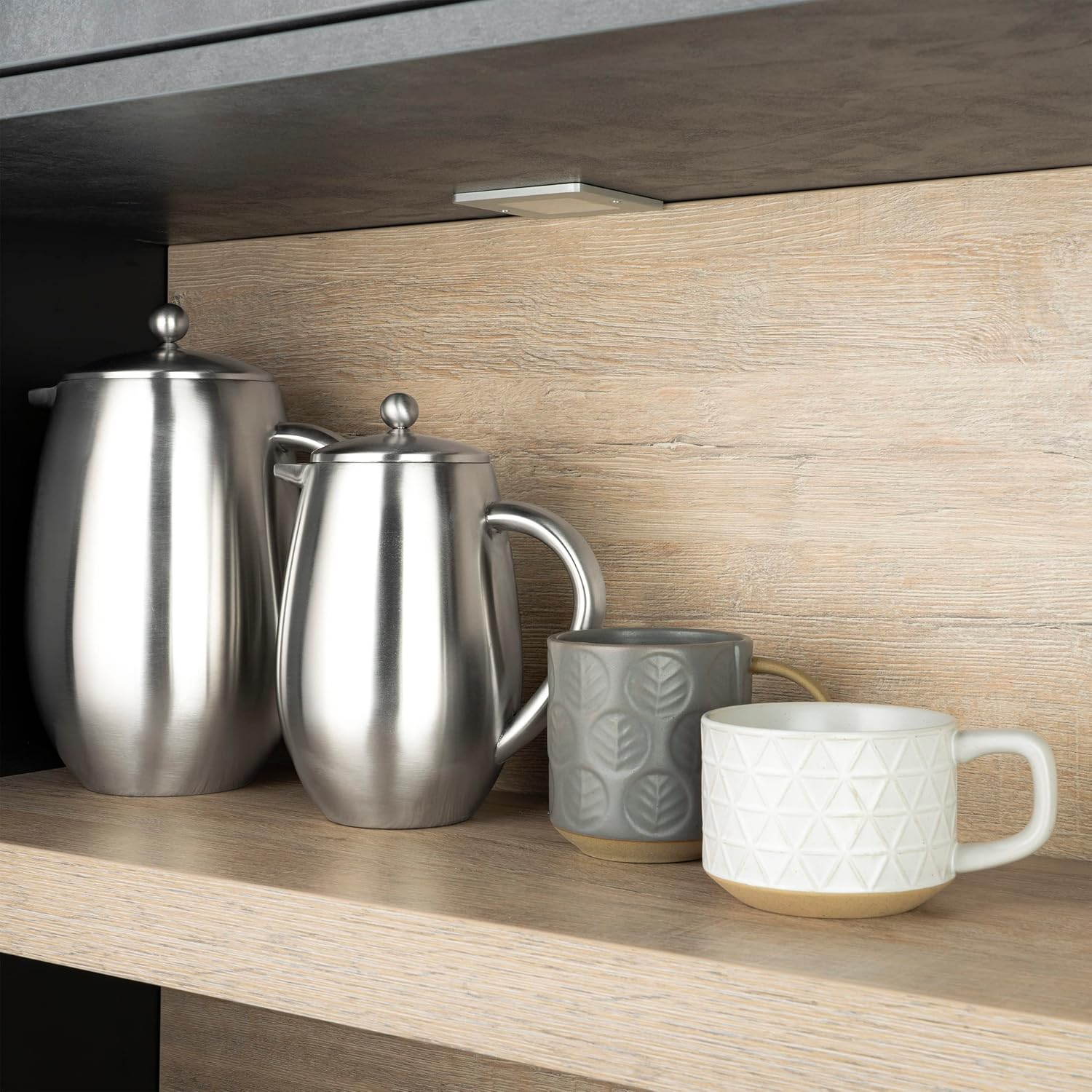 Caf&eacute; Ole 8 Cup Double Walled Bellied Cafetiere Coffee Maker, Mirror, 1 Litre image number 1