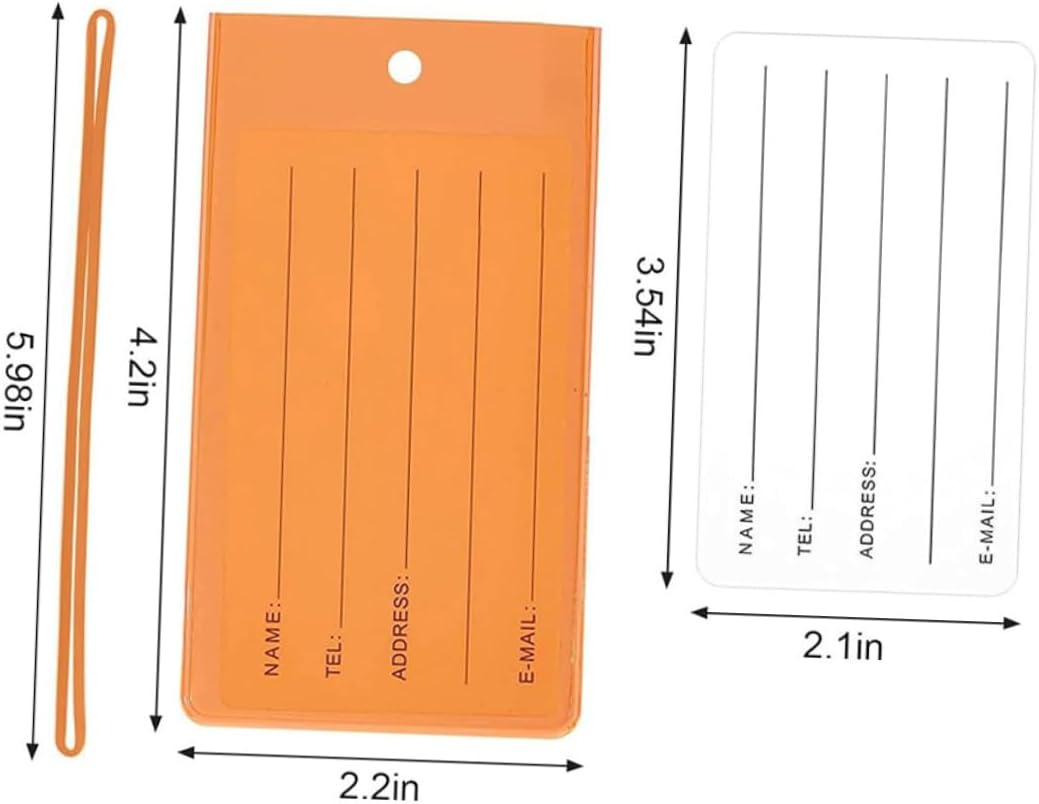 FOMIYES 8Pcs Luggage Tag Suitcase Tags Travel Accessories for Suitcases Hand Luggage Name image number 4