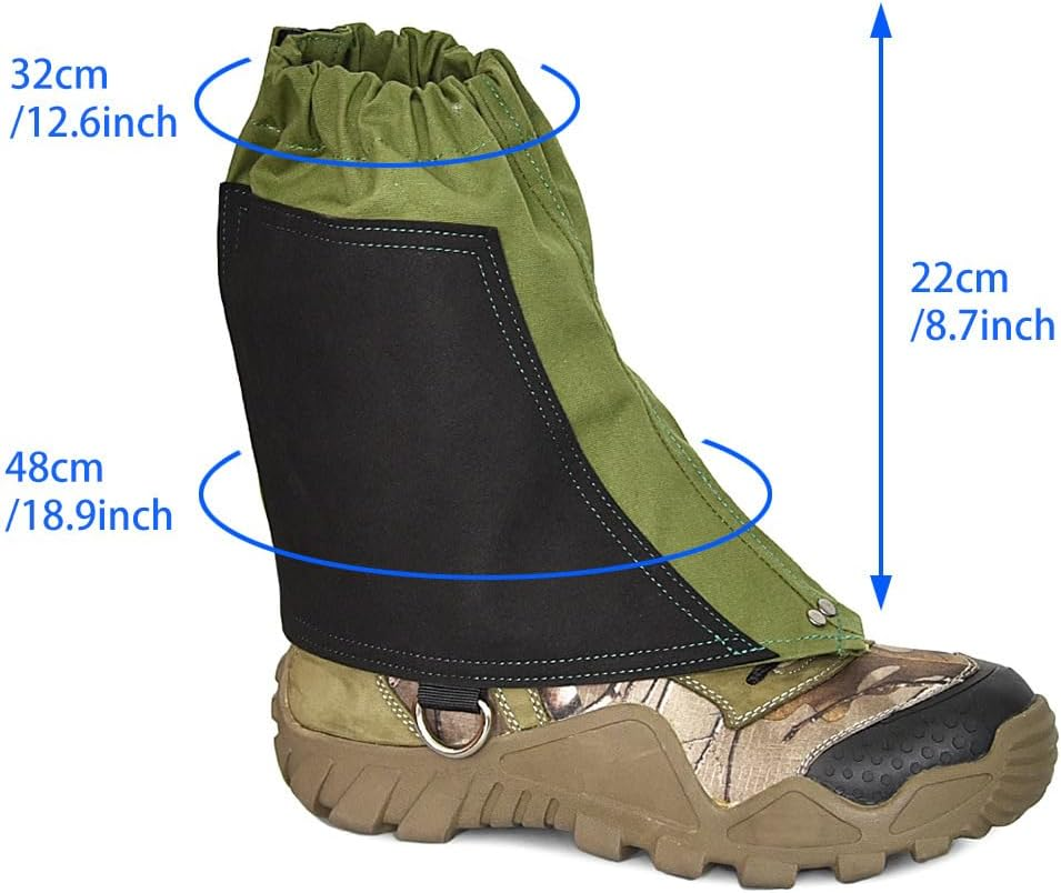 Canvas Low Gaiters for Men and Women Hiking Climbing image number 2