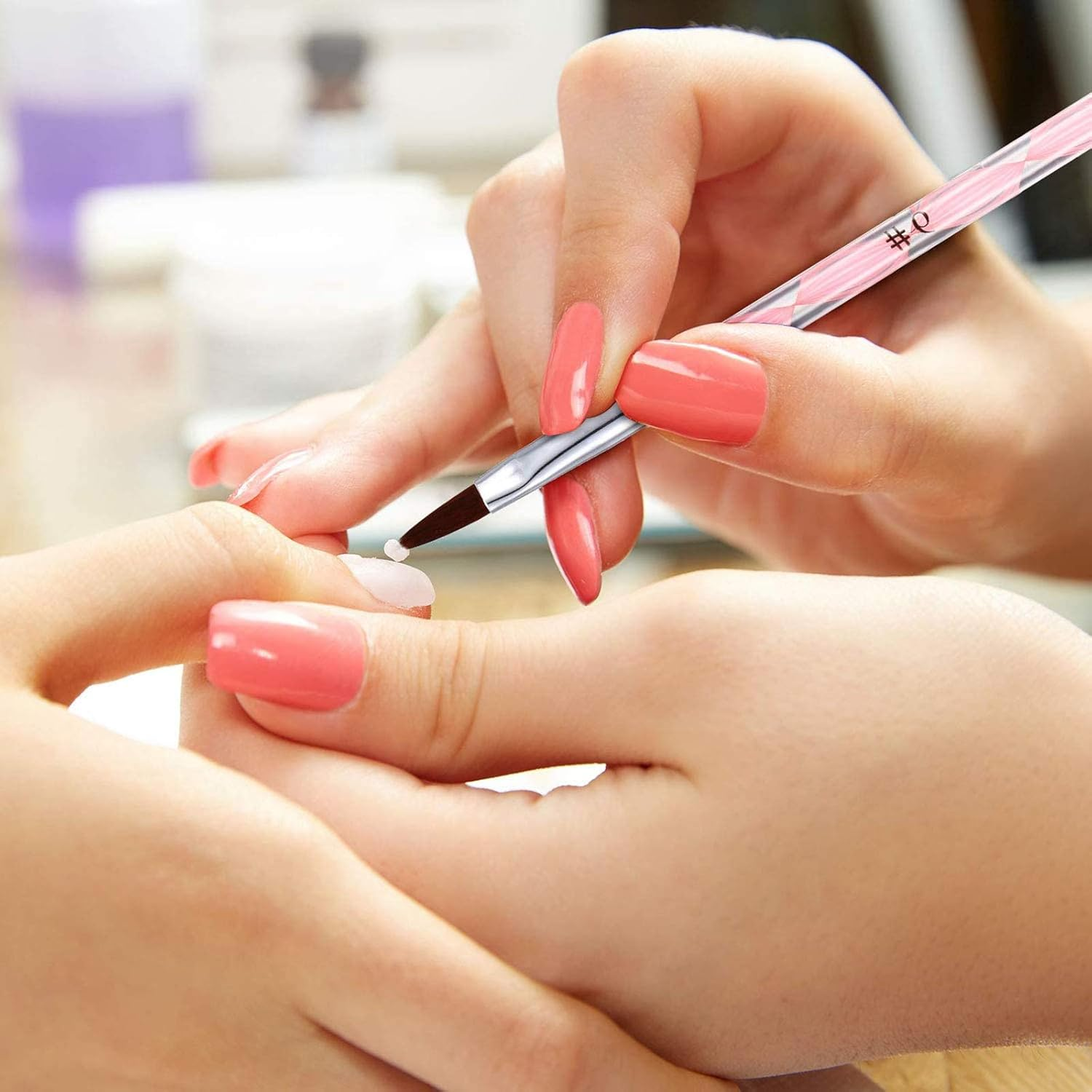 5 Pieces Nail Painting Brushes UV Nails Art Drawing Builder Pen Brush image number 3