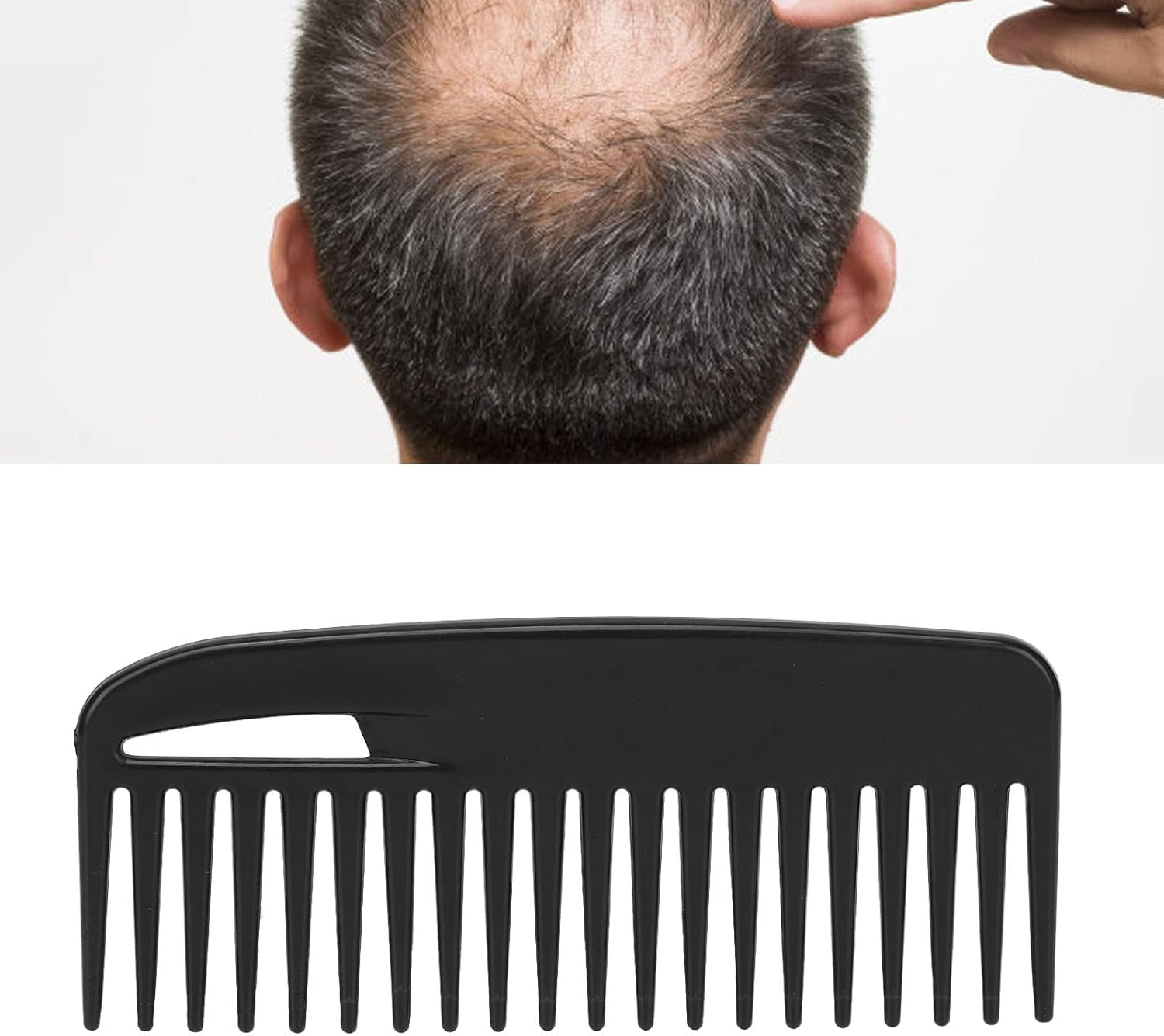 Multifunctional Wide Tooth Comb Retro Portable Men Hair Comb Barber Brush Tool for Beard Long Thick Curly Afro Hair Office Travel, Beard Comb for Men, image number 2