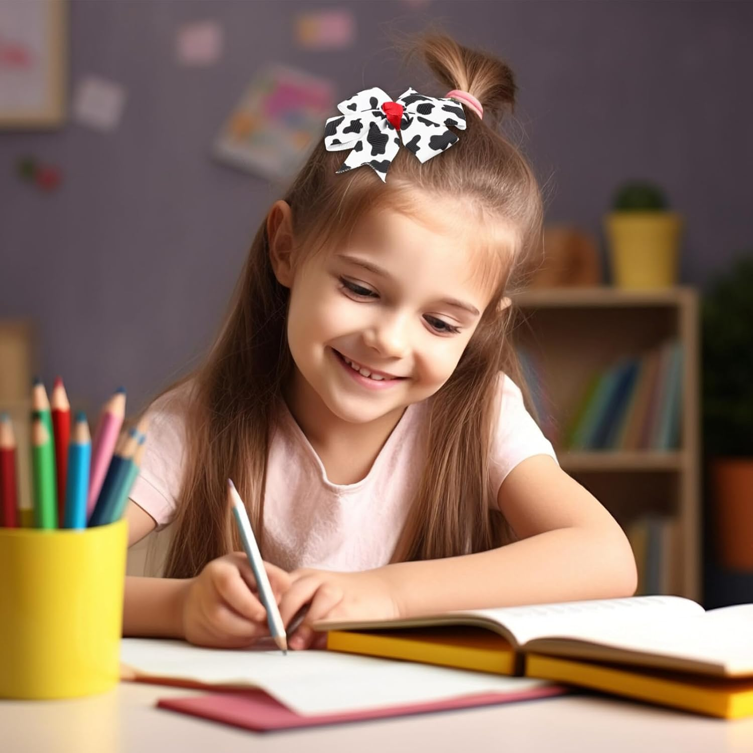 VALICLUD 2Pcs Bows Hair Clips for Girls Cute Barrettes Bowknot Design Accessories for Parties and Everyday Wear - White image number 5