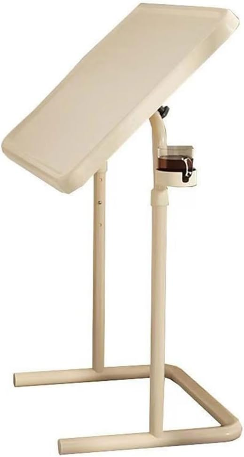 MTSDM Adjustable Laptop Table with Cup Holder, Mobile Standing Desk Table Adjustable Height Office Computer Stand, Suitable Side Table for Tablets, Writing Desks, Tilt and Height Adjustable image number 5
