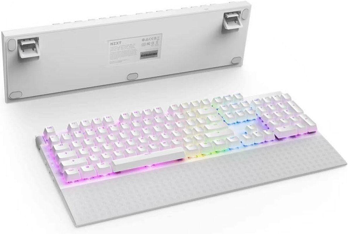 NZXT KB-001NW-US Function 2 Full-Size Optical Gaming Keyboard, White image number 3