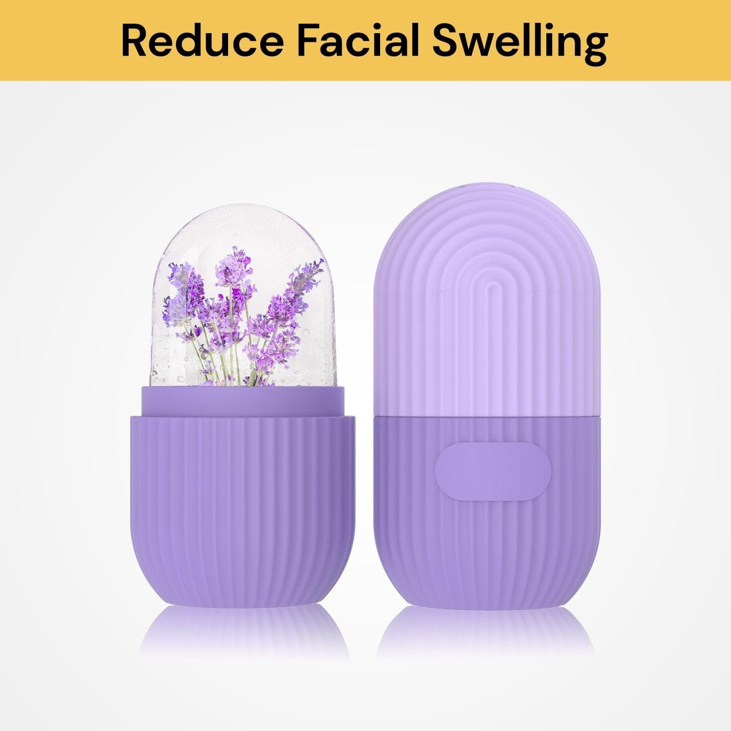 EZONEDEAL Ice Cube Roller Massager for Face, Eyes and Neck Naturally Conditioning and Skin Care, De-Puff Eye Bags, Reduce Migraine Pain, Shrink Pores anti Wrinkle Reusable Massage Silicone Ice Mold (Pink)