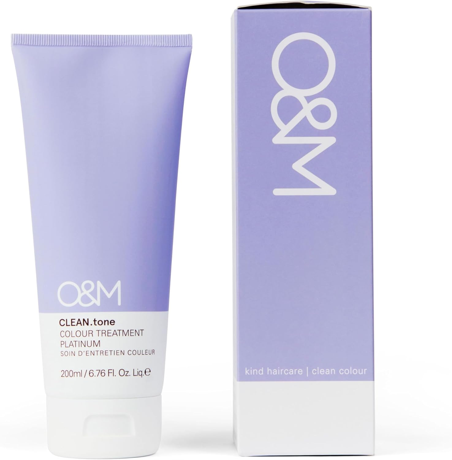 O&M Clean.Tone Platinum Colour Treatment for Light Blonde to Lightest Blonde Hair- 200Ml- Clean from Sulfates, Parabens, Silicones, MIT, Phthalates,Triclosan, Propylene Glycol & Gluten, PETA Certified, Vegan and Cruelty Free image number 1