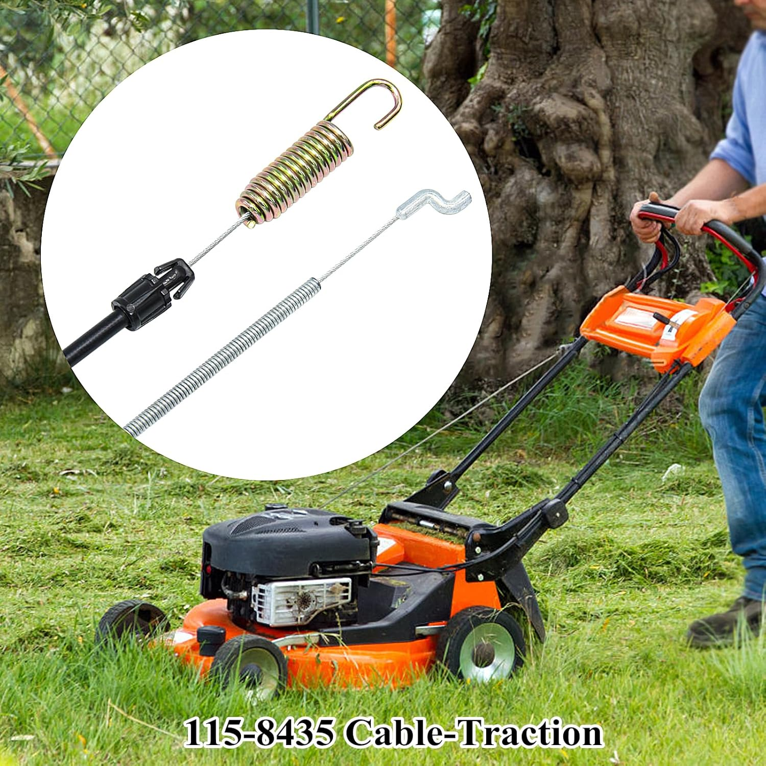 Kimsion 115-8435 Traction Cable for Toro Recycler 22'' Self-Propelled Lawn Mowers 20332, 20333, 20334, 20340, 20363, 20372, 20373, 20374, Replacement Toro 115-8435 Traction Control Cable image number 4