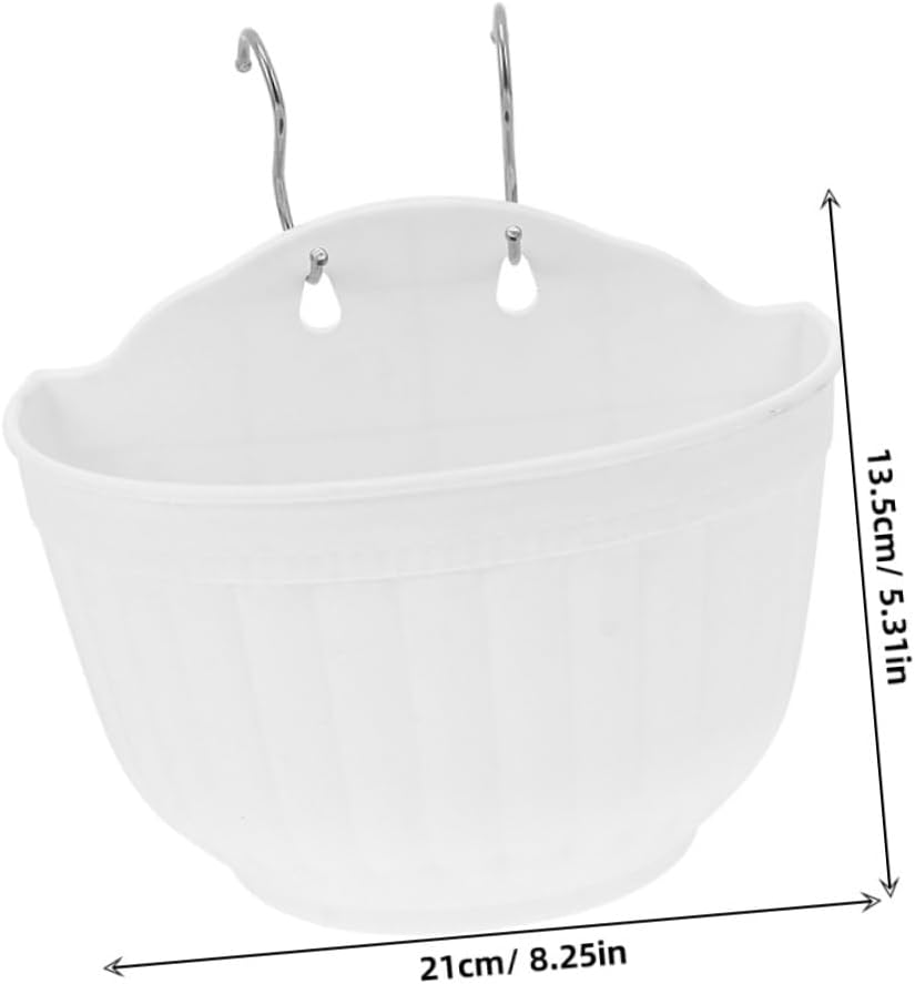 Toddmomy 3Sets Hanging Flower Pots Plastic Gardening Supplies for Balcony Indoor Outdoor Vertical Garden image number 2
