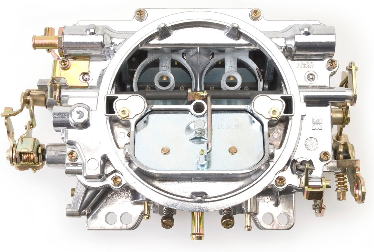 Edelbrock 1407 Performer 750 CFM Square Bore 4-Barrel Air Valve Secondary Manual Choke New Carburetor image number 3