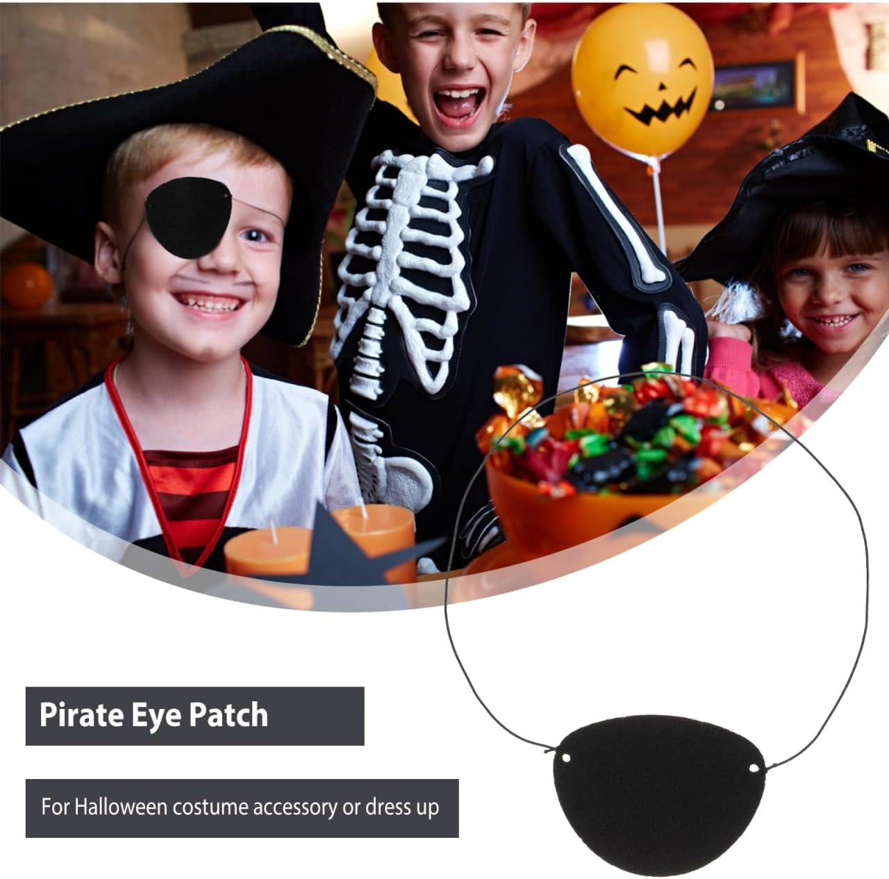 Baluue 14Pcs Pirate Eye Patch for Boy Girl Adorable Single Eye Patches for Halloween Costume Soft Felt Material for Comfortable Wear Fun Party Props for Boys and Girls image number 6
