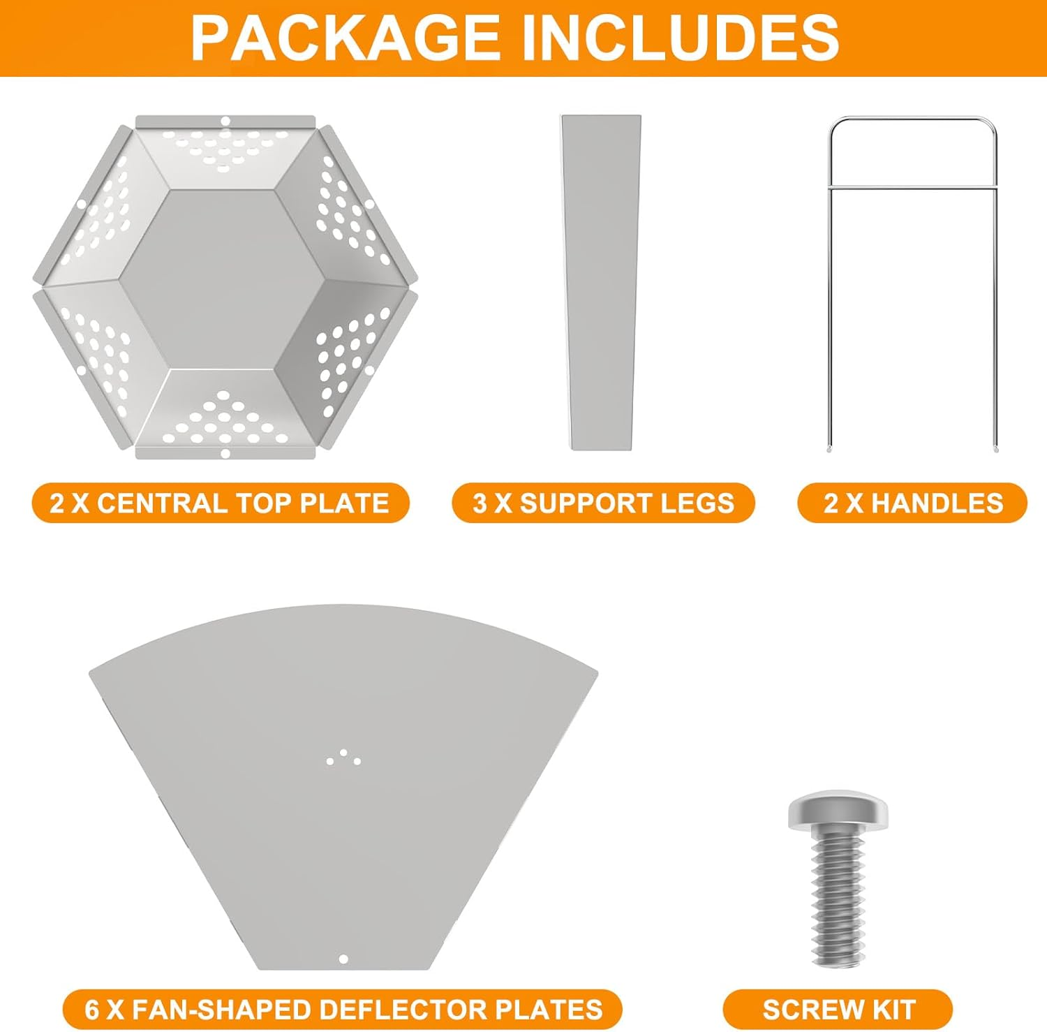 Heat Deflector for Solo Stove Ranger Accessories, Heat Diffuser for Solo Stove Ranger 15" Firepit Captures & Redirects Warmth, 304 Stainless Steel Ranger Heat Deflector with Carrying Handle & 3 Legs image number 4