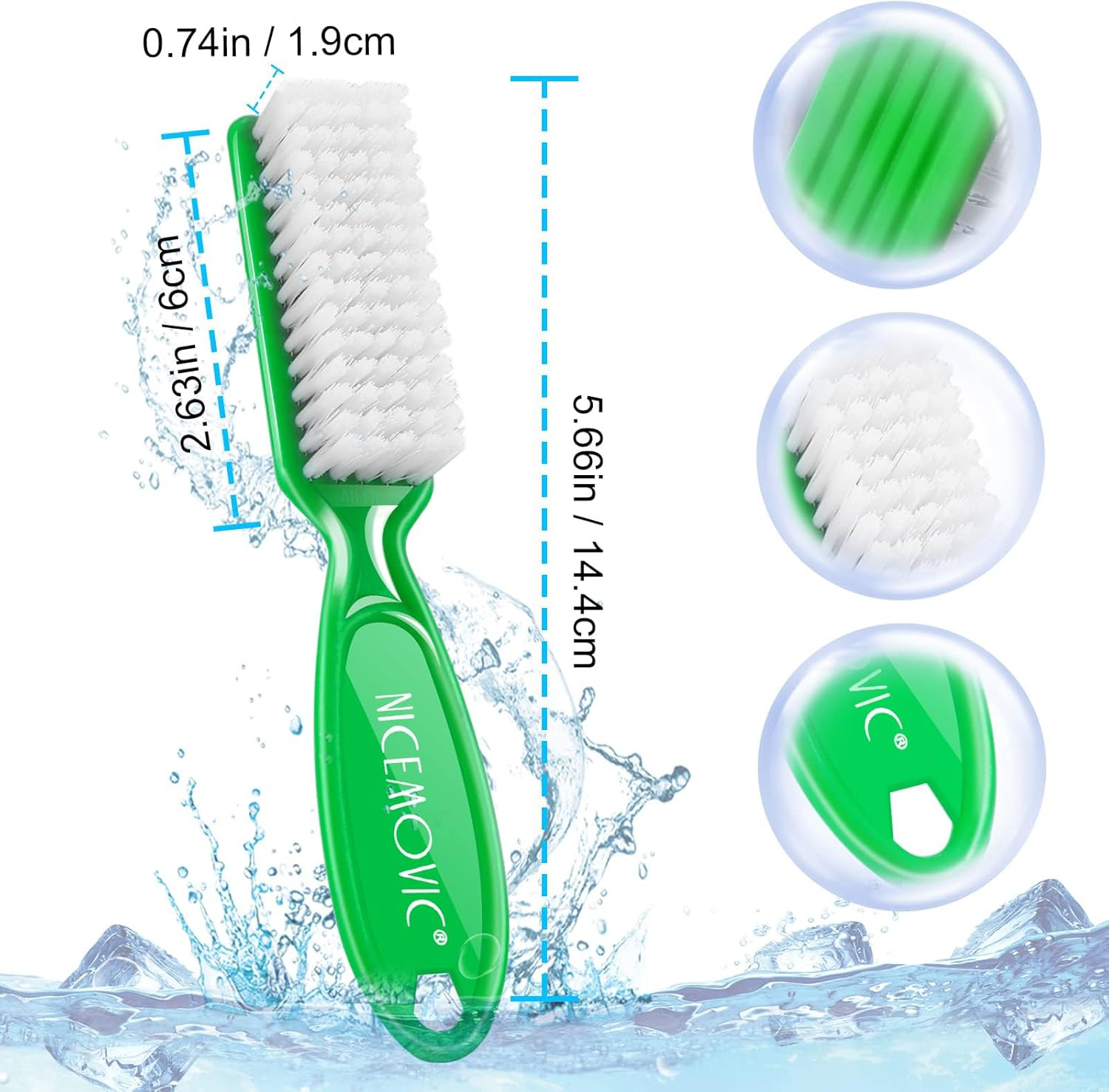 10 Pcs Handle Grip Nail Brush, NICEMOVIC Hand Fingernail Cleaner Brush Manicure Tools Scrub Cleaning Brushes Kit, Use for Toe and Nail Cleaning (Bright Colors) image number 4