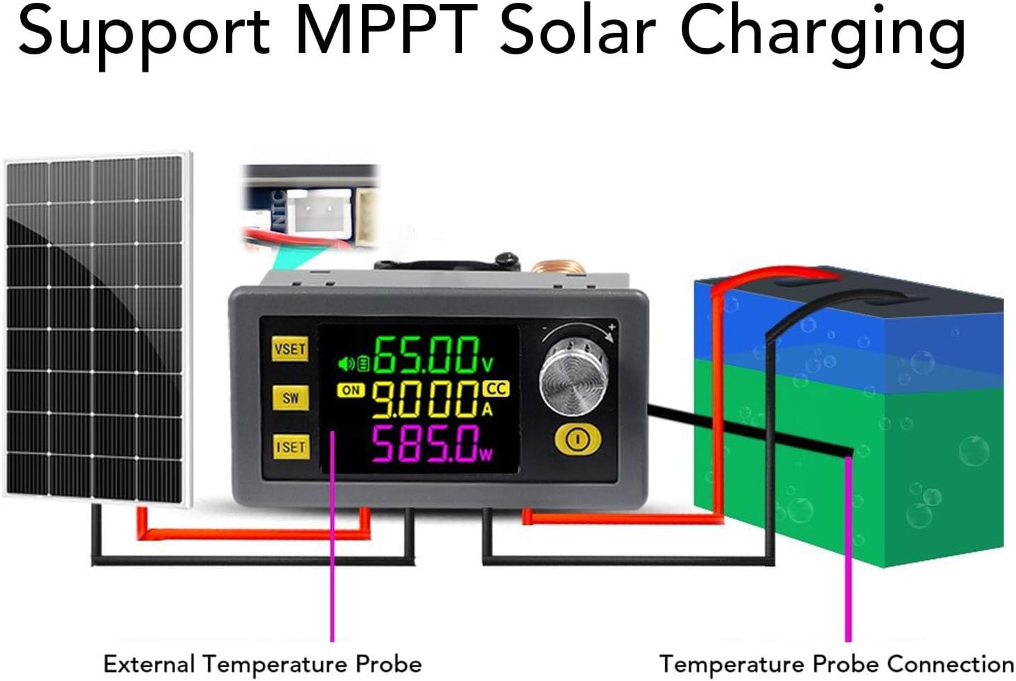 DC Power Supply Variable, Adjustable Switching Regulated DC Bench Power Supply with Encoder Adjustment Knob, 12-72.00V Input 585W 0-65.00V Output XY6509 Benchtop Lab Power Supplies
