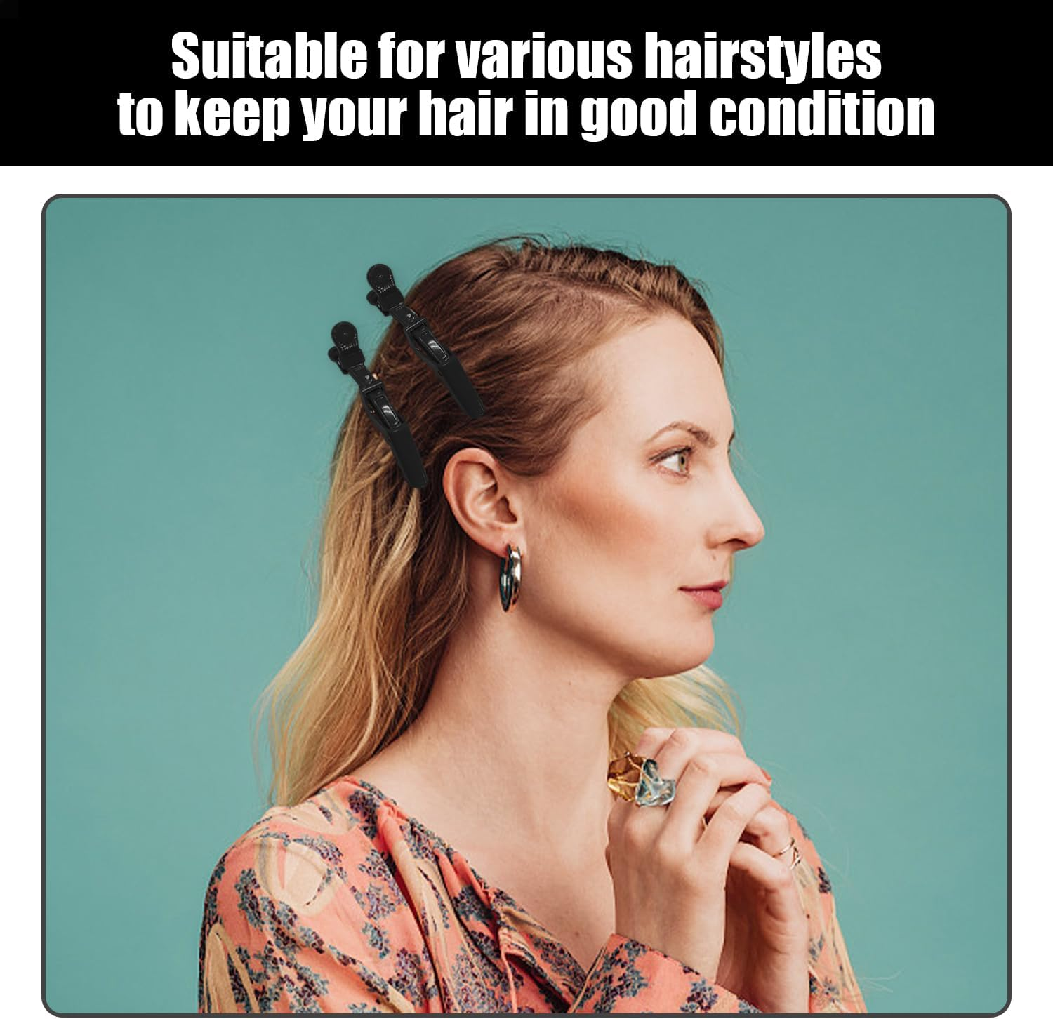 14 Plastic Hair Pins, Wide Spring Early Hair Pins, Anti-Slip Hairpins, Hair Making Hair Fixing Accessories image number 2