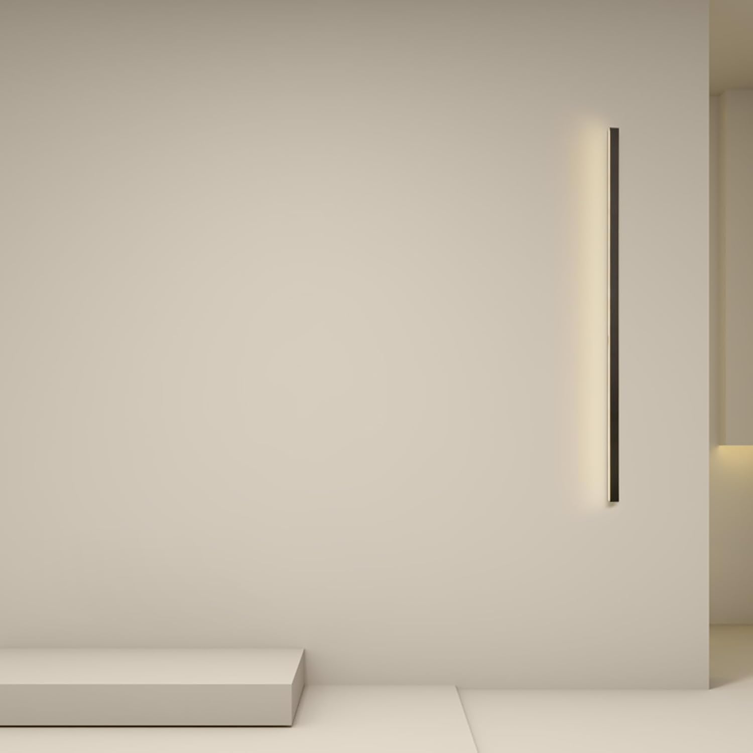 LED Long Strip Wall Lights Modern Simple Aluminum Wall Sconce Bedside Light Background Linear Sconce Lamp Wall Lamps for Bedroom Living Room Corridor Stairs Porch (White Warm Light,120Cm) XXZ image number 4