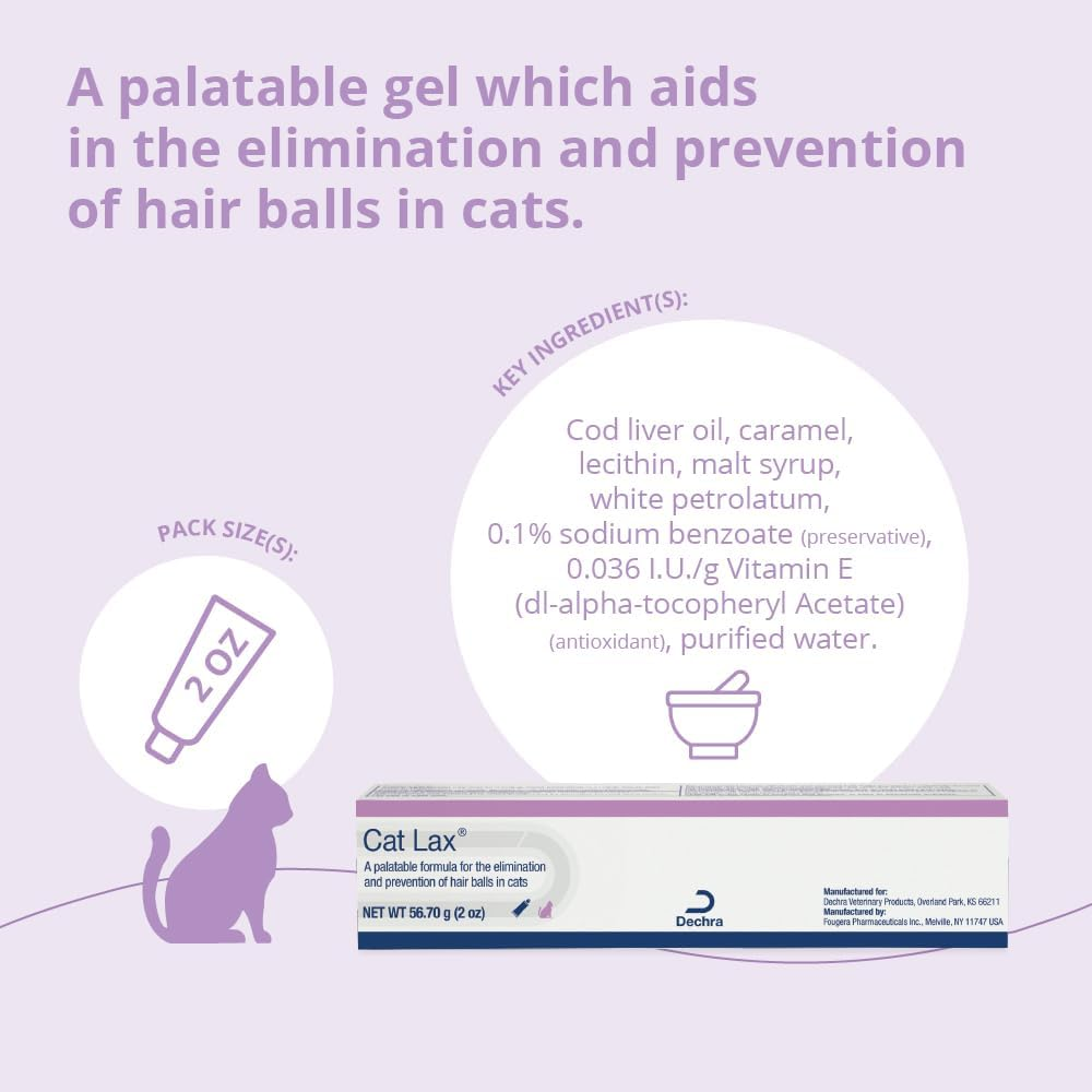 Catlax for Hairball Elimination and Prevention in Cats, 2 Oz image number 2