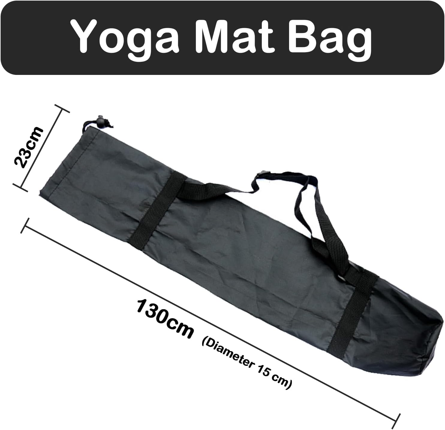 KASESSS 2 Pcs Yoga Mat Bag, Large Yoga Mat Bags and Carriers, Oxford Cloth Tripod Bag with Adjustable Carry Strap, Exercise Mat Storage Drawstring Bags for Tent Pole, Mic Stand, Light Stands, 23X130Cm image number 2